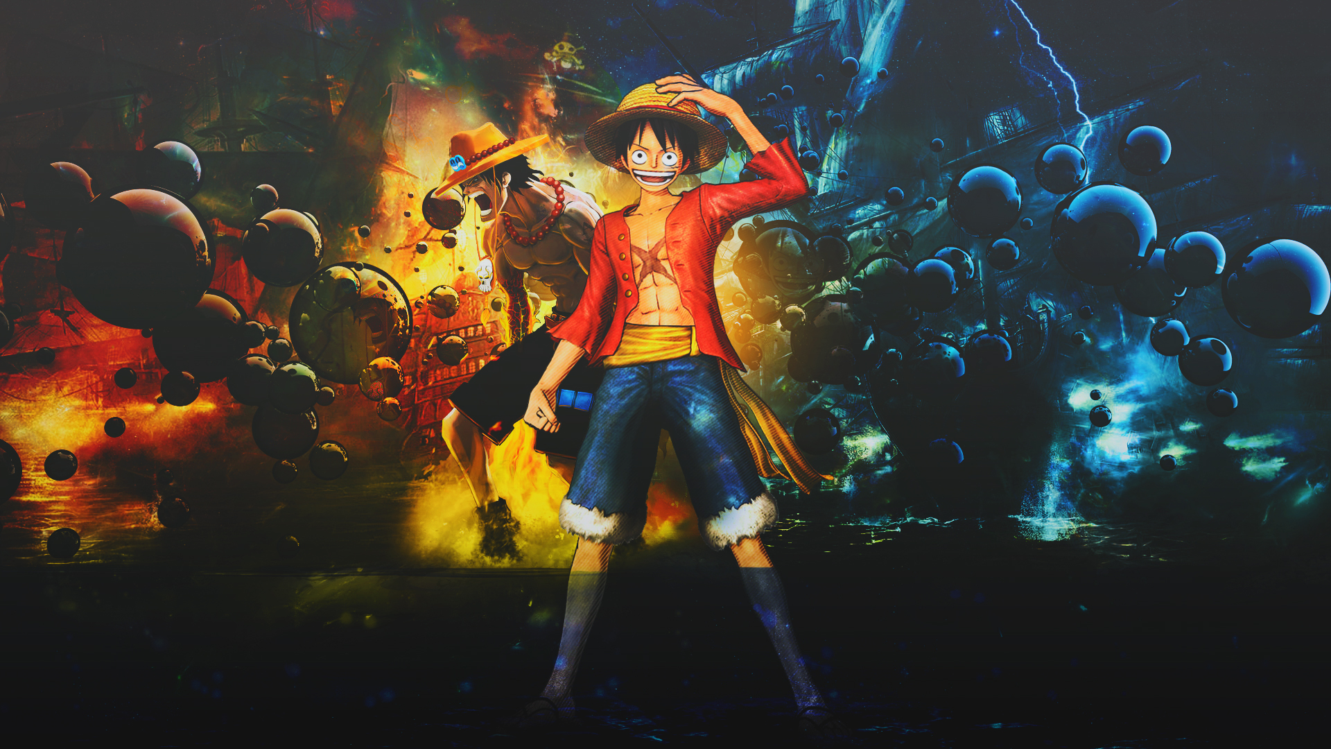 Handy-Wallpaper Animes, One Piece, Affe D Luffy kostenlos herunterladen.