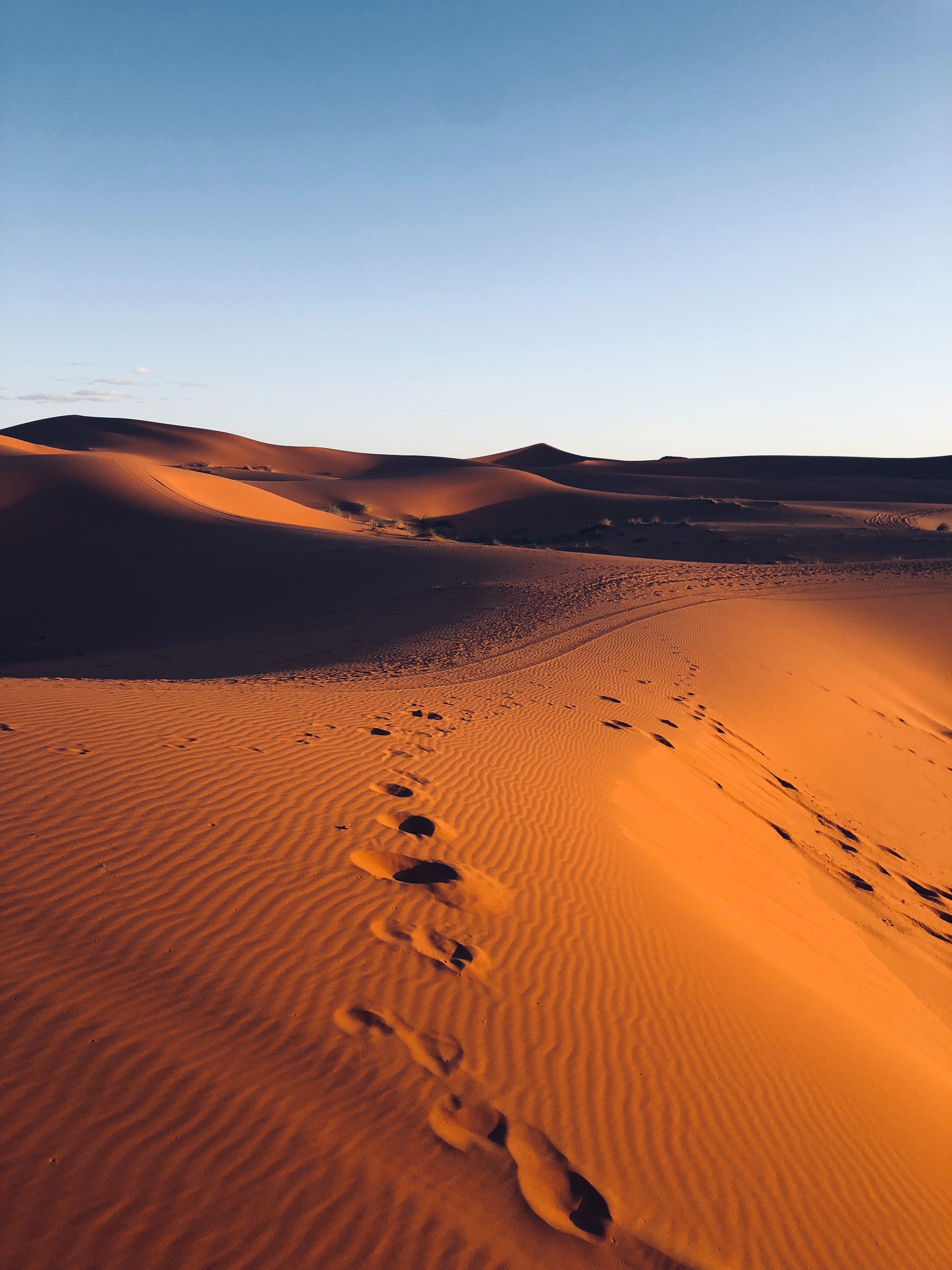 110714 télécharger le fond d'écran maroc, désert, nature, sable, traces - économiseurs d'écran et images gratuitement