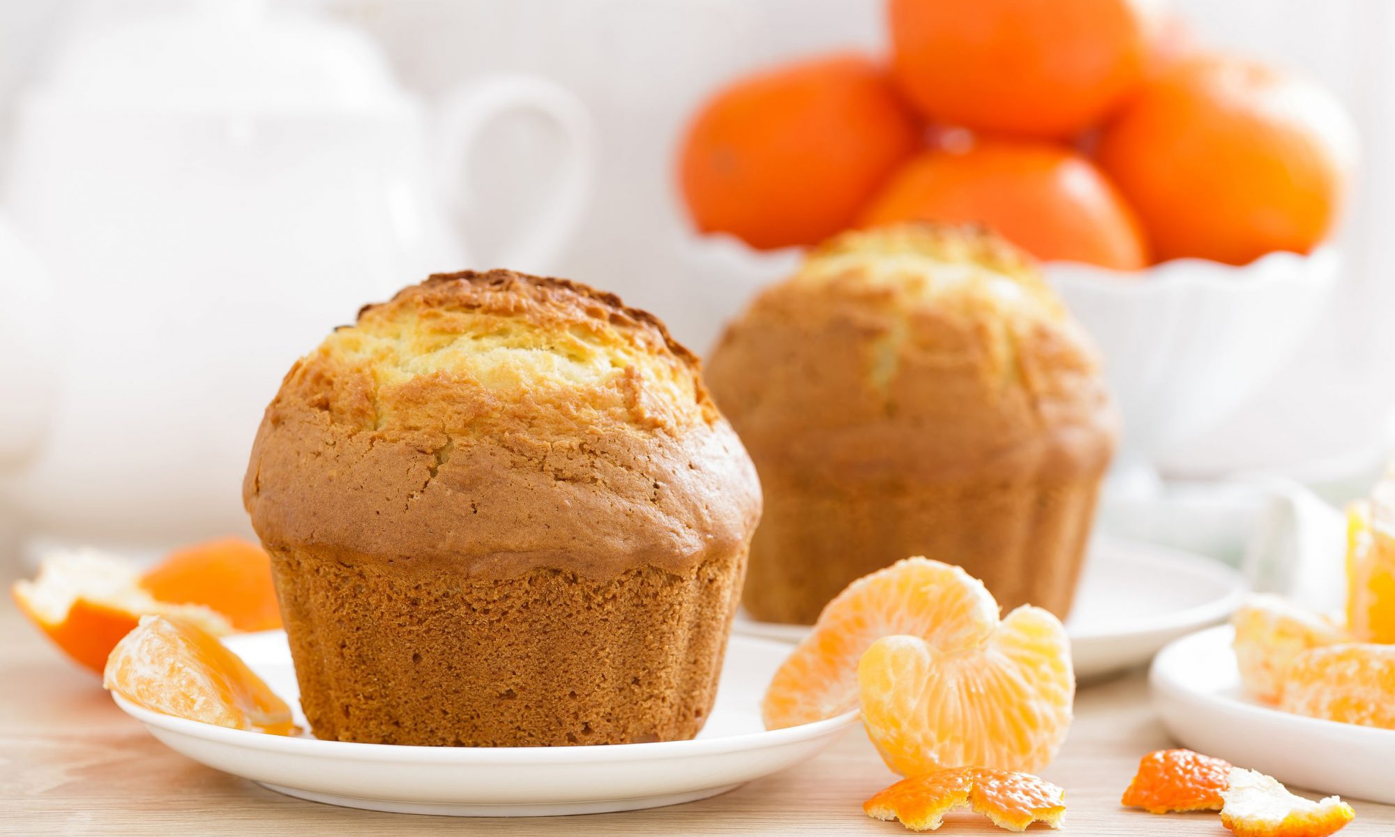 Download mobile wallpaper Food, Muffin, Mandarin, Pastry for free.
