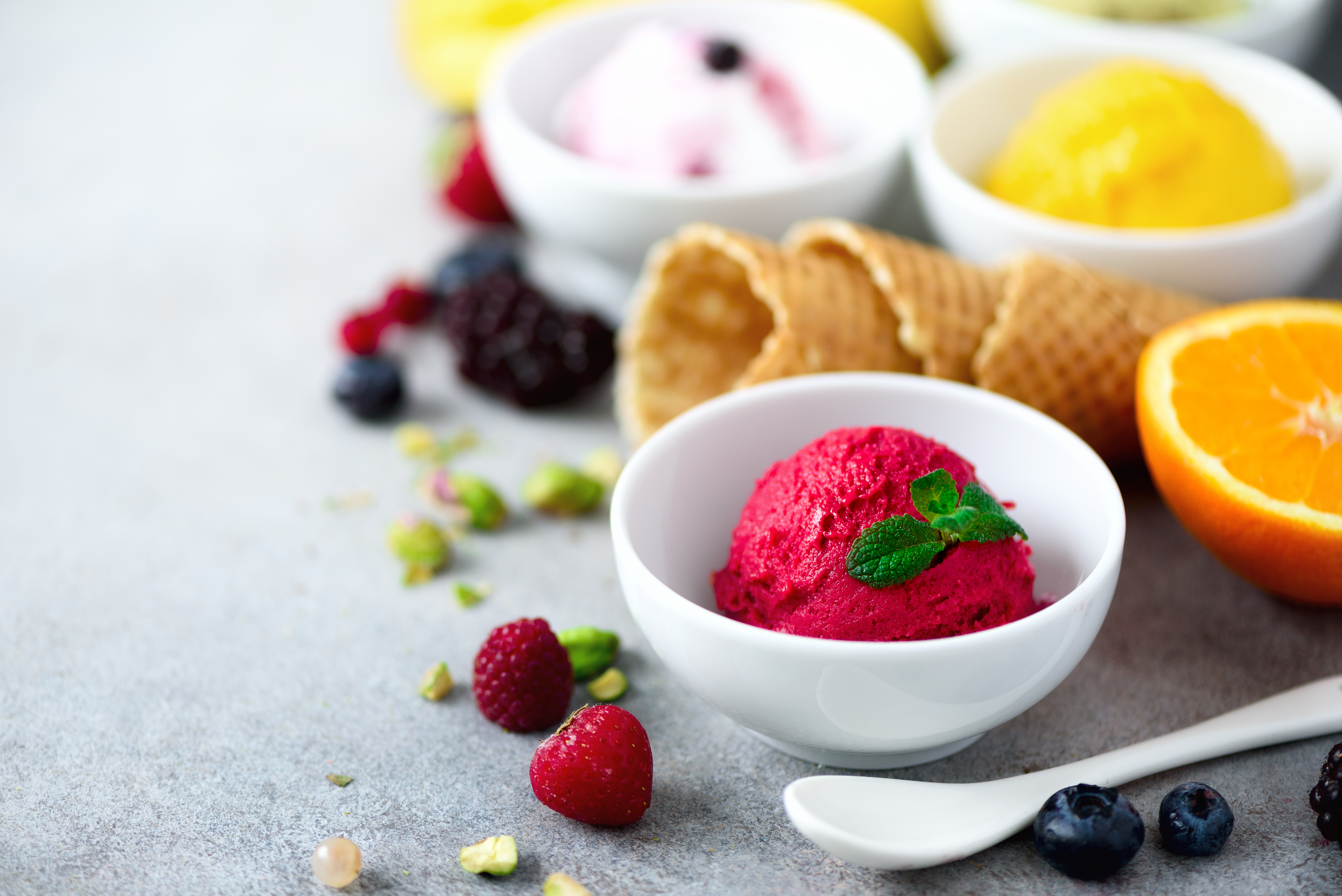 Free download wallpaper Food, Dessert, Ice Cream, Still Life, Berry, Fruit on your PC desktop