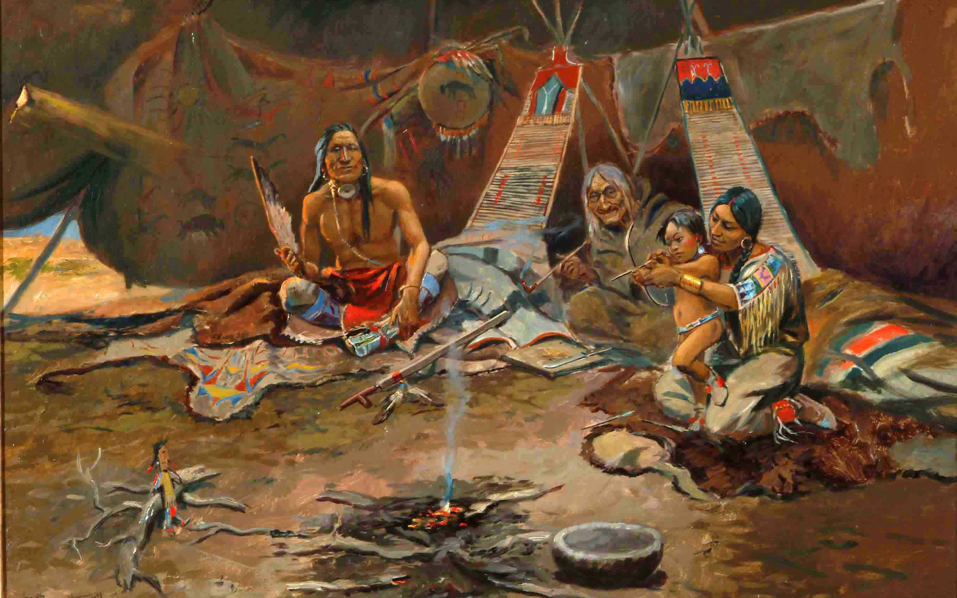 Téléchargez des papiers peints mobile Artistique, Amérindiens gratuitement.