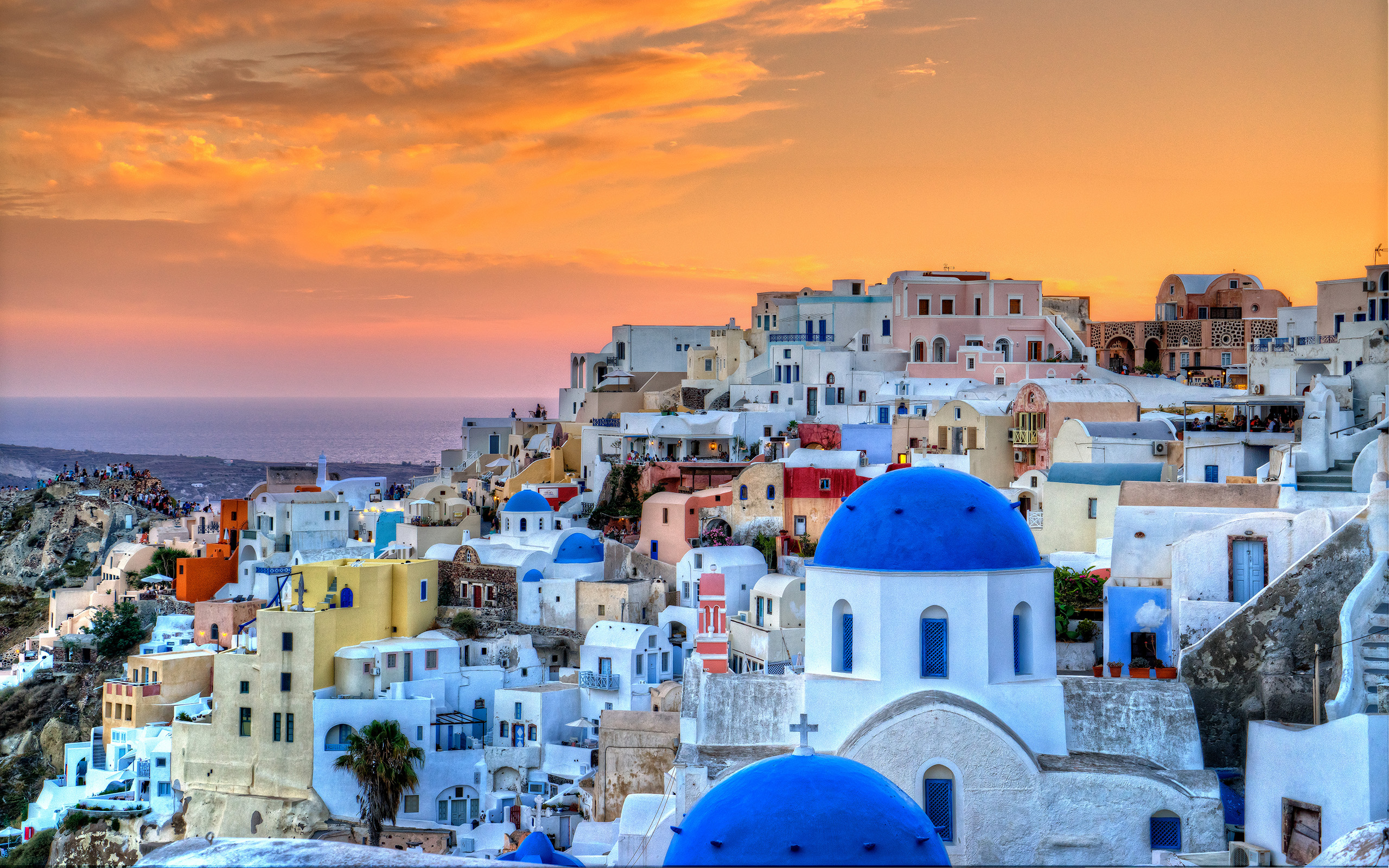 Free download wallpaper House, Greece, Santorini, Man Made, Towns on your PC desktop