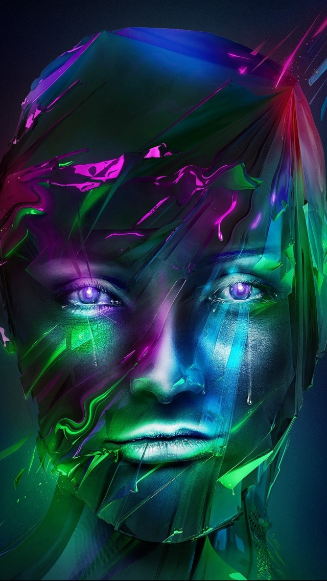 Download mobile wallpaper Artistic, Face, Psychedelic for free.