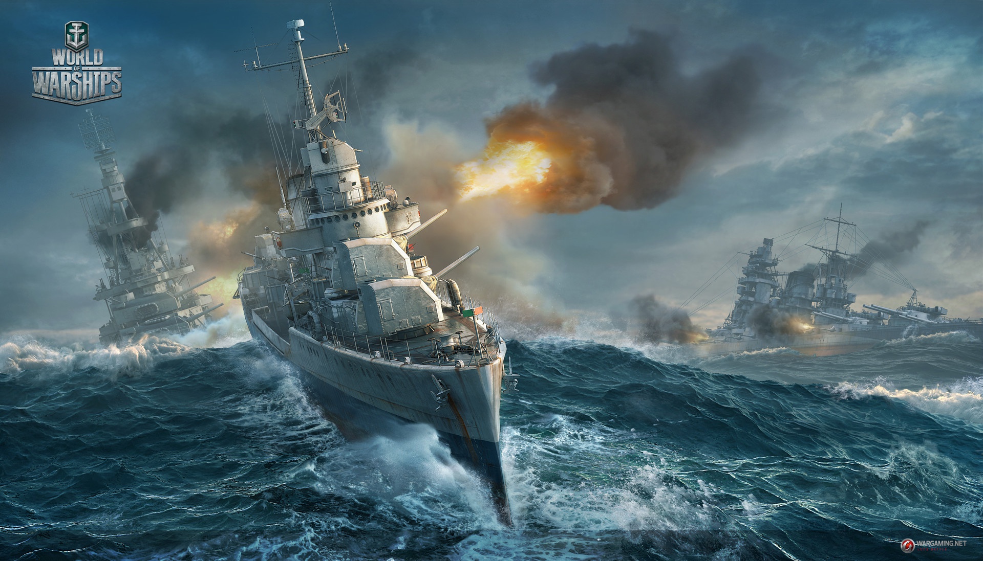 Laden Sie das Schlacht, Schlachtschiff, Computerspiele, Kriegsschiff, World Of Warships, Kriegsschiffe-Bild kostenlos auf Ihren PC-Desktop herunter