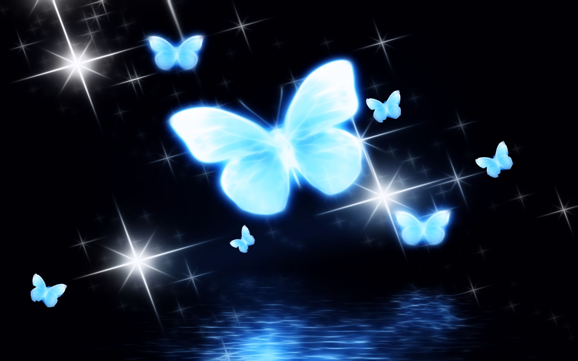 無料モバイル壁紙蝶, 青い, 芸術的をダウンロードします。