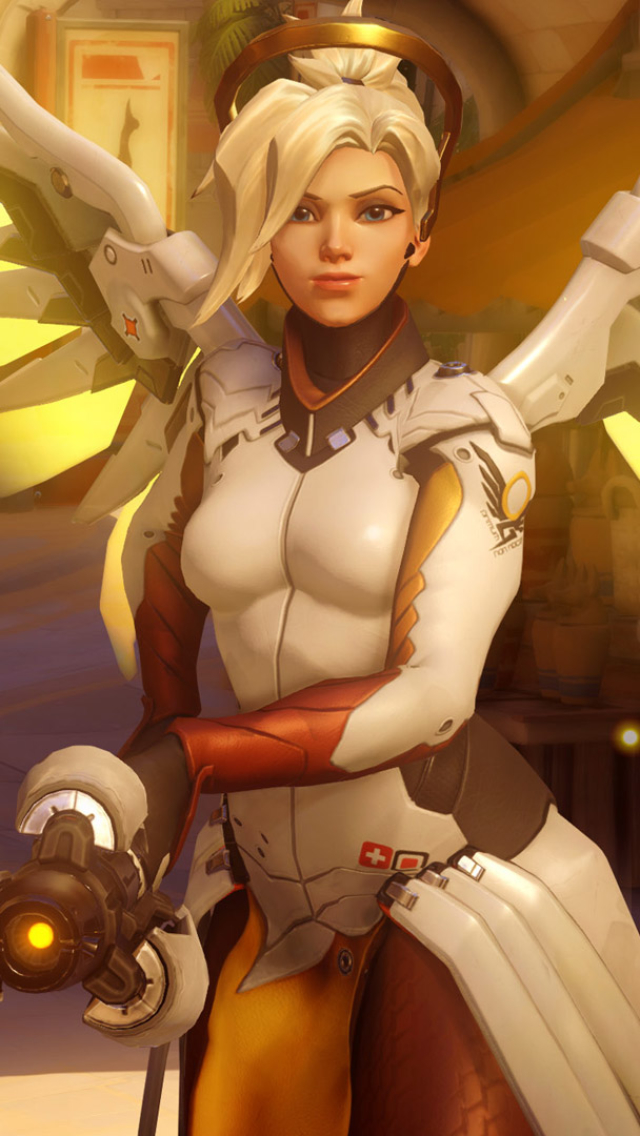 Download mobile wallpaper Overwatch, Video Game, Mercy (Overwatch) for free.