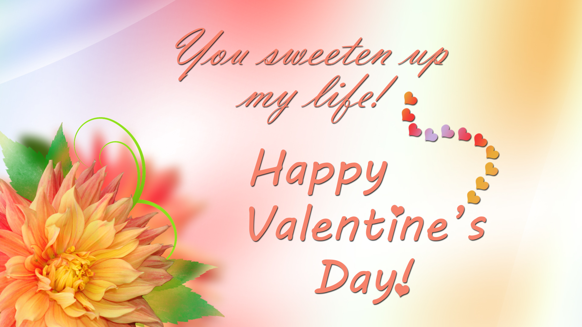 Free download wallpaper Valentine's Day, Love, Flower, Holiday, Gradient, Heart on your PC desktop