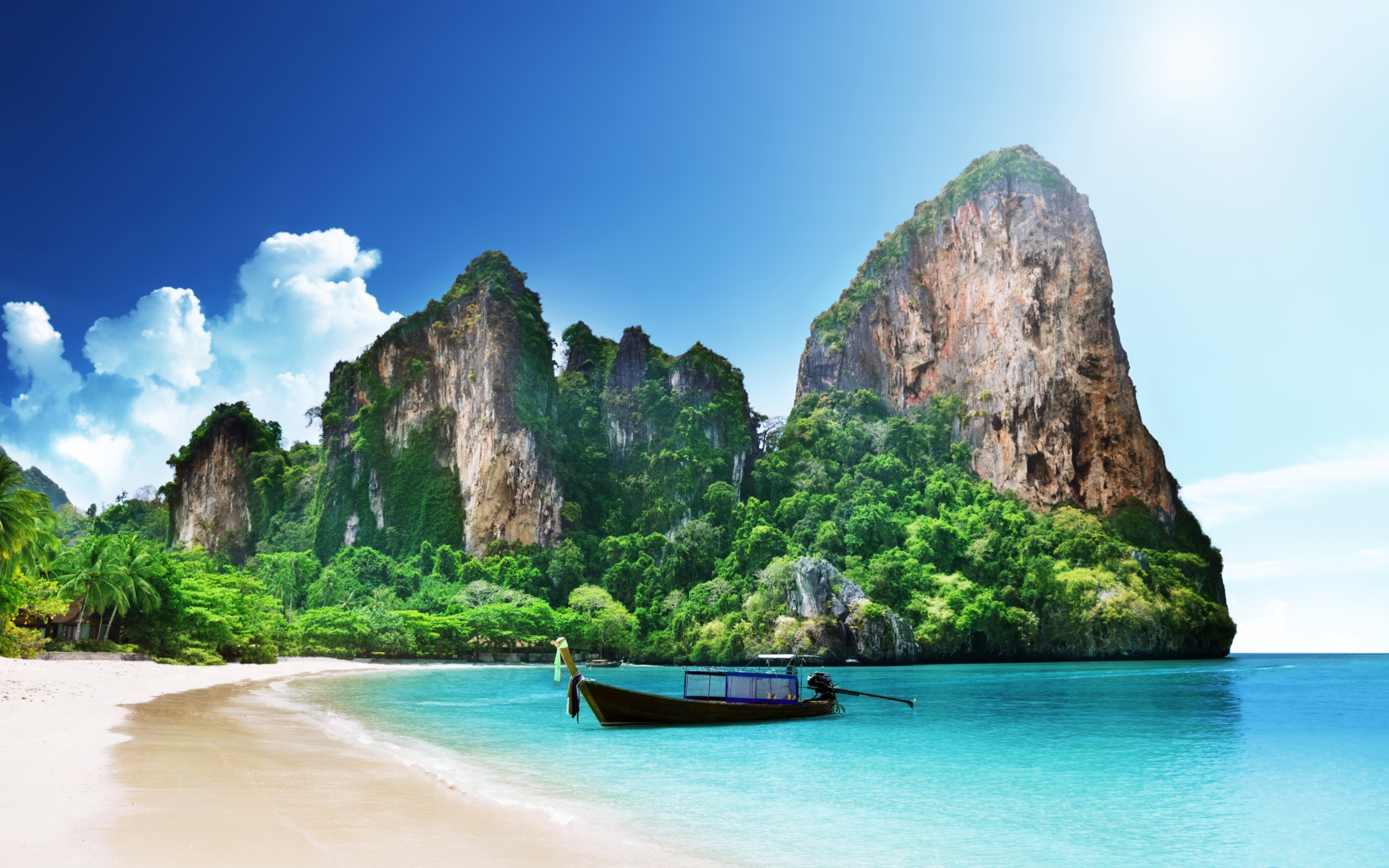 688548 Bild herunterladen natur, fotografie, insel, strand, boot, railay strand, thailand - Hintergrundbilder und Bildschirmschoner kostenlos