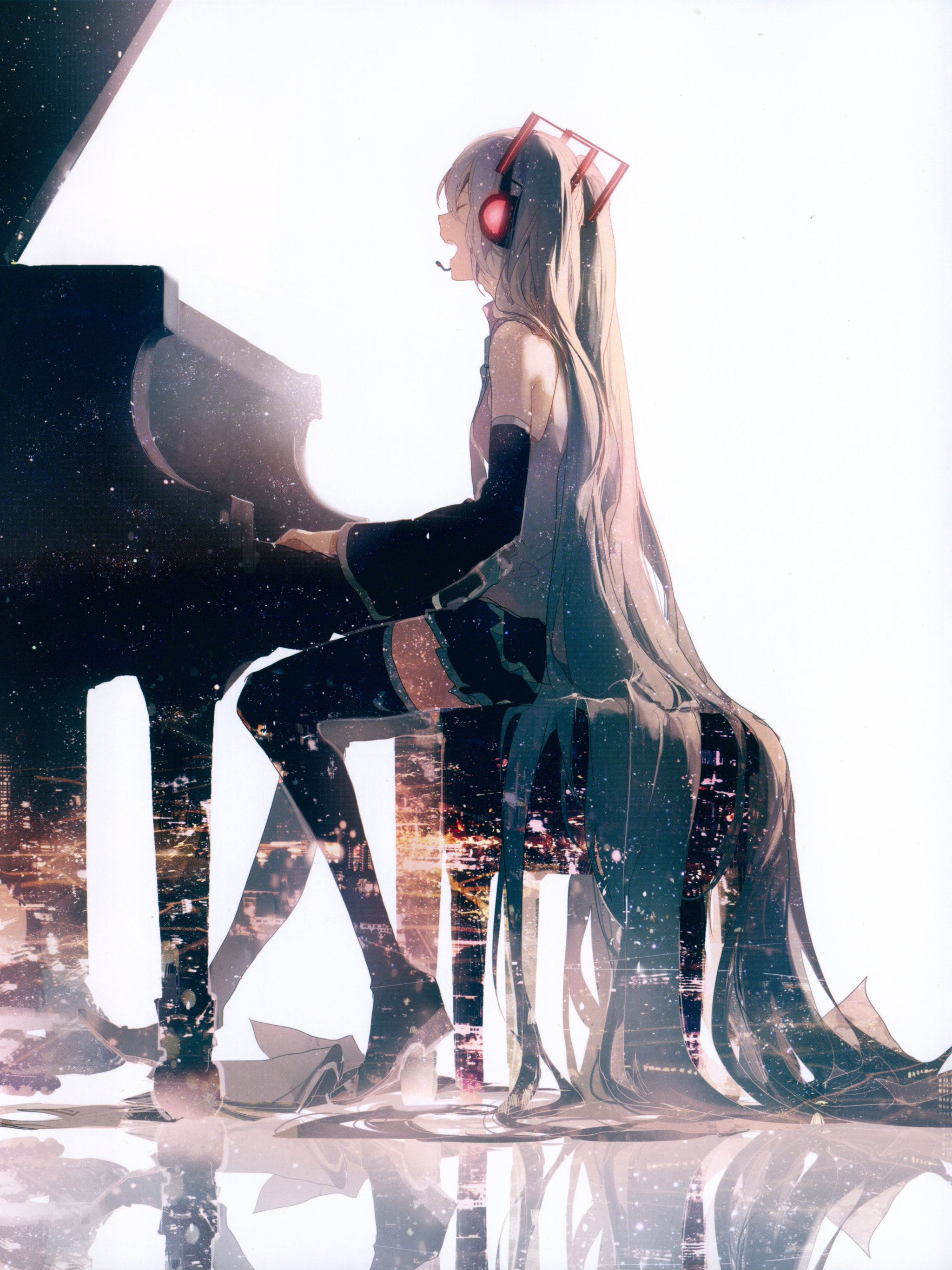 Handy-Wallpaper Klavier, Vocaloid, Hatsune Miku, Animes kostenlos herunterladen.