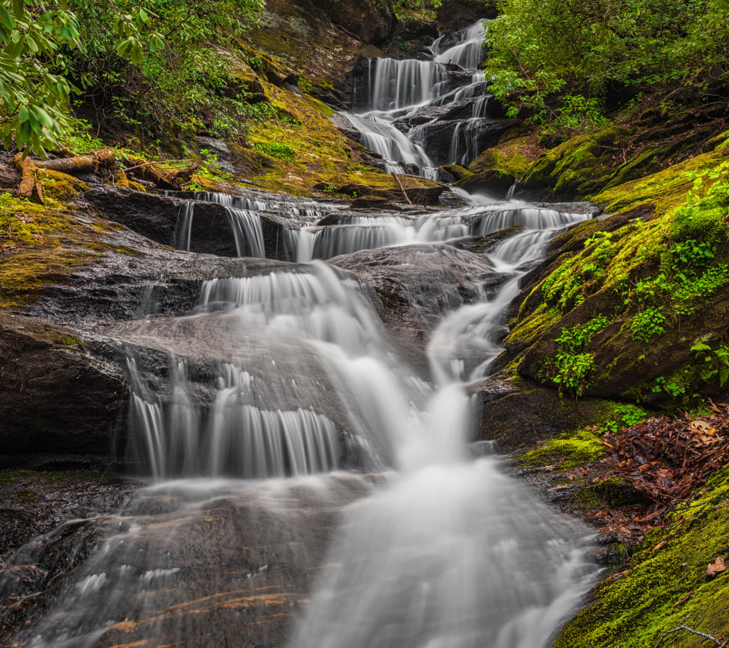 Download mobile wallpaper Waterfalls, Waterfall, Earth, Moss for free.