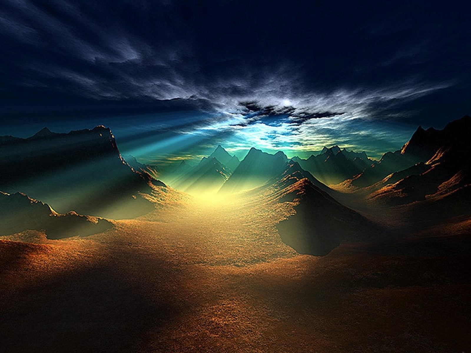 Laden Sie das Landschaft, Sky, Mountains, Kunst-Bild kostenlos auf Ihren PC-Desktop herunter