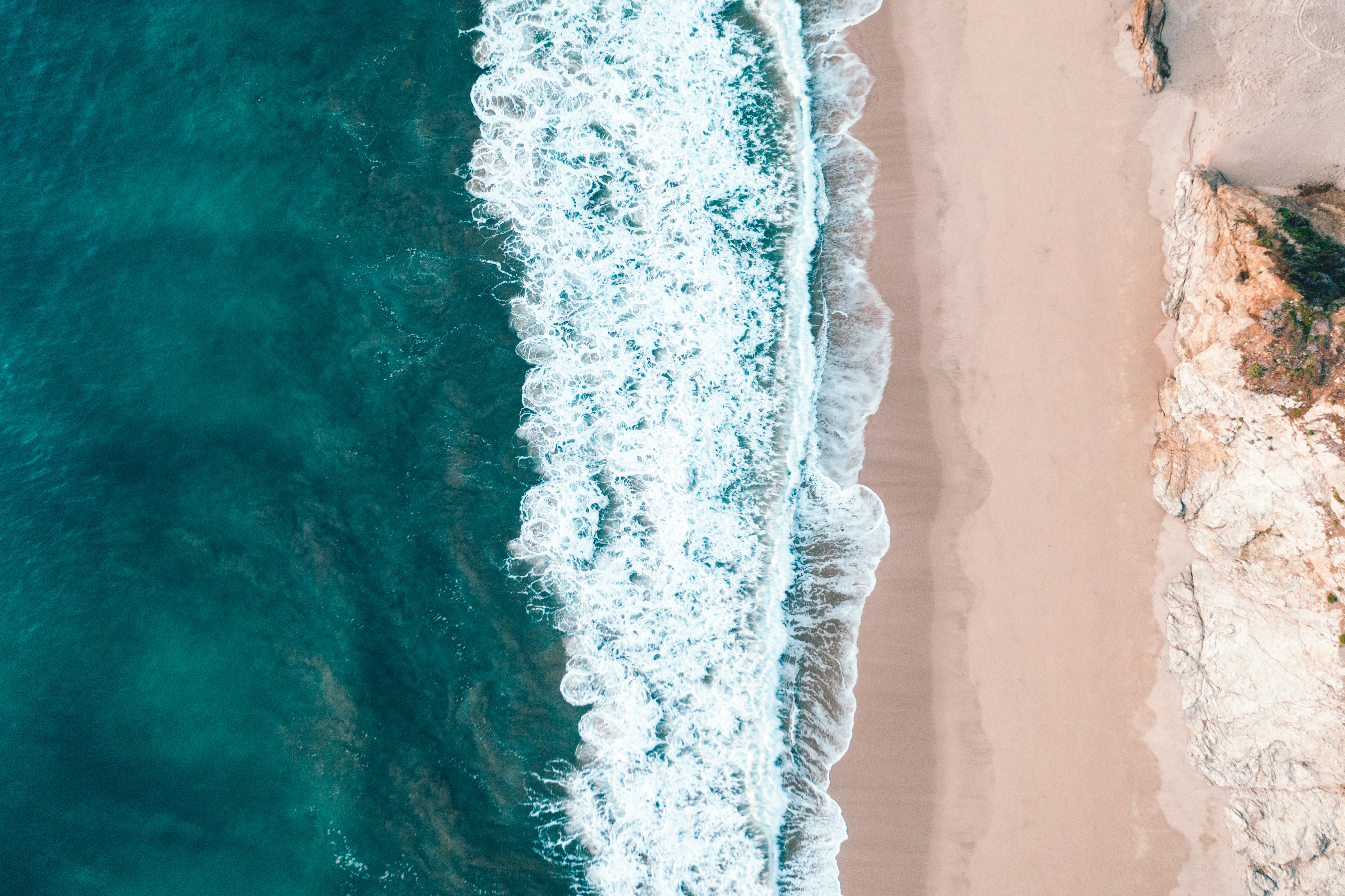 Download mobile wallpaper View From Above, Coast, Sea, Sand, Nature for free.