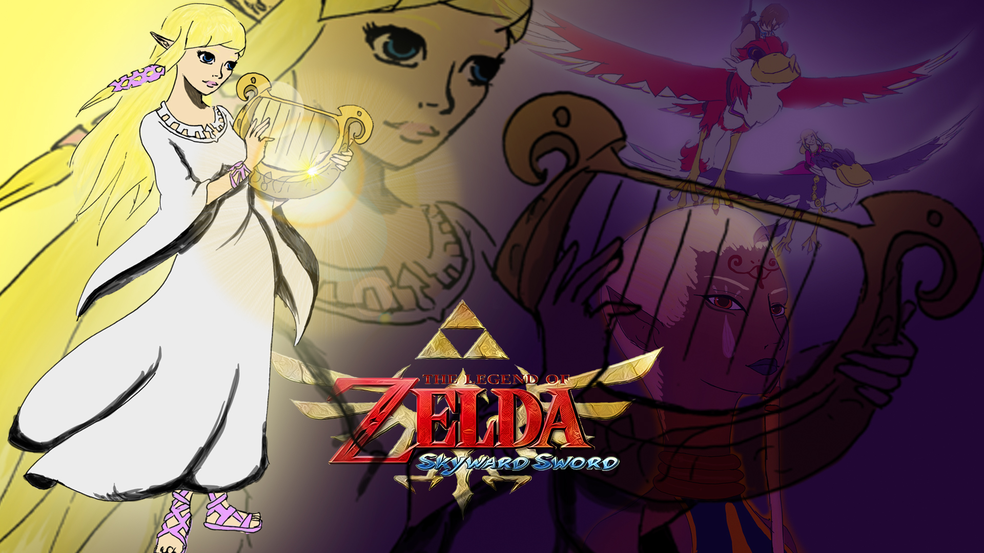 Baixar papel de parede para celular de Zeruda No Densetsu: Sukaiwôdo Sôdo, Zelda, Videogame gratuito.