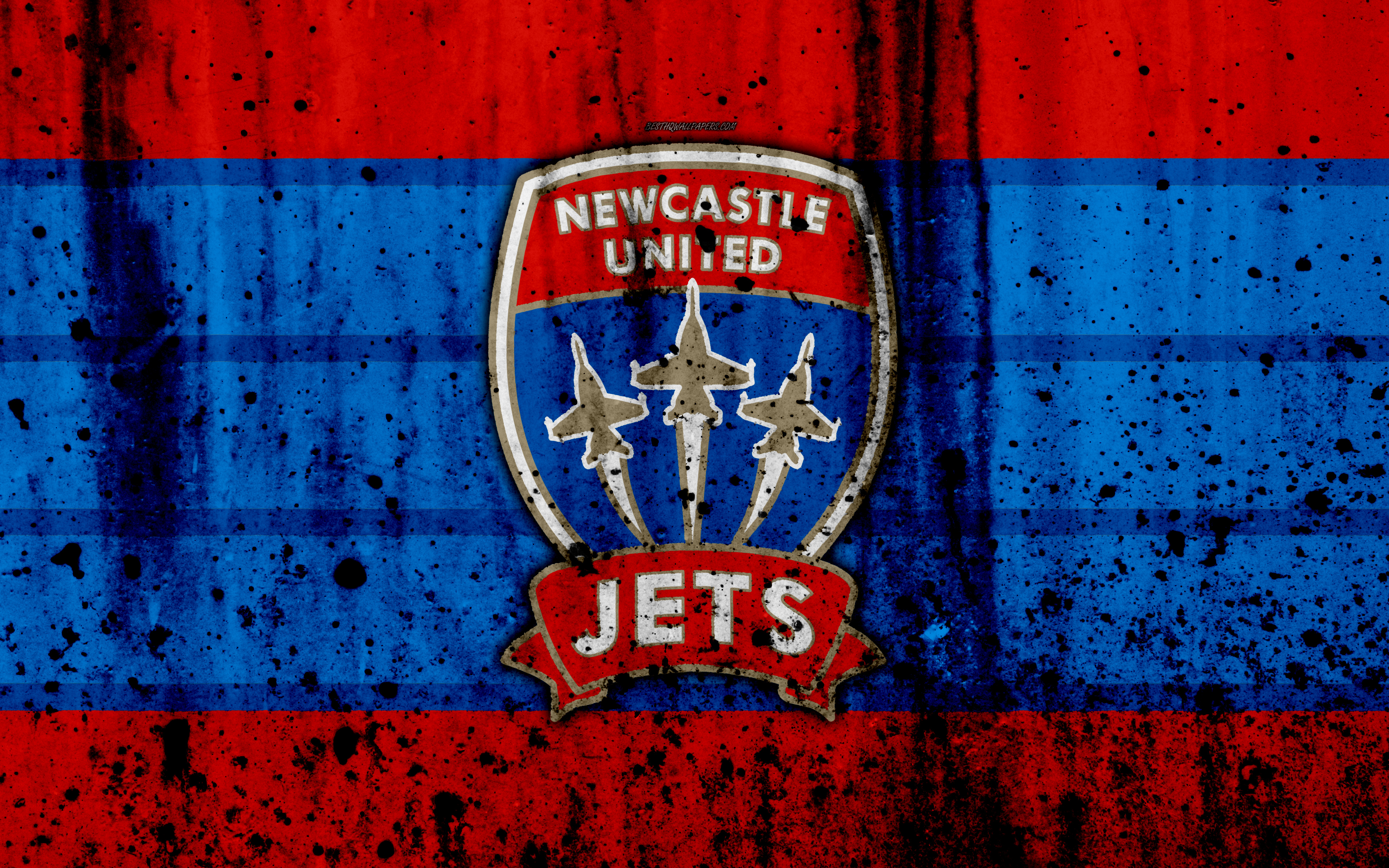 Free download wallpaper Sports, Logo, Emblem, Soccer, Newcastle Jets Fc on your PC desktop
