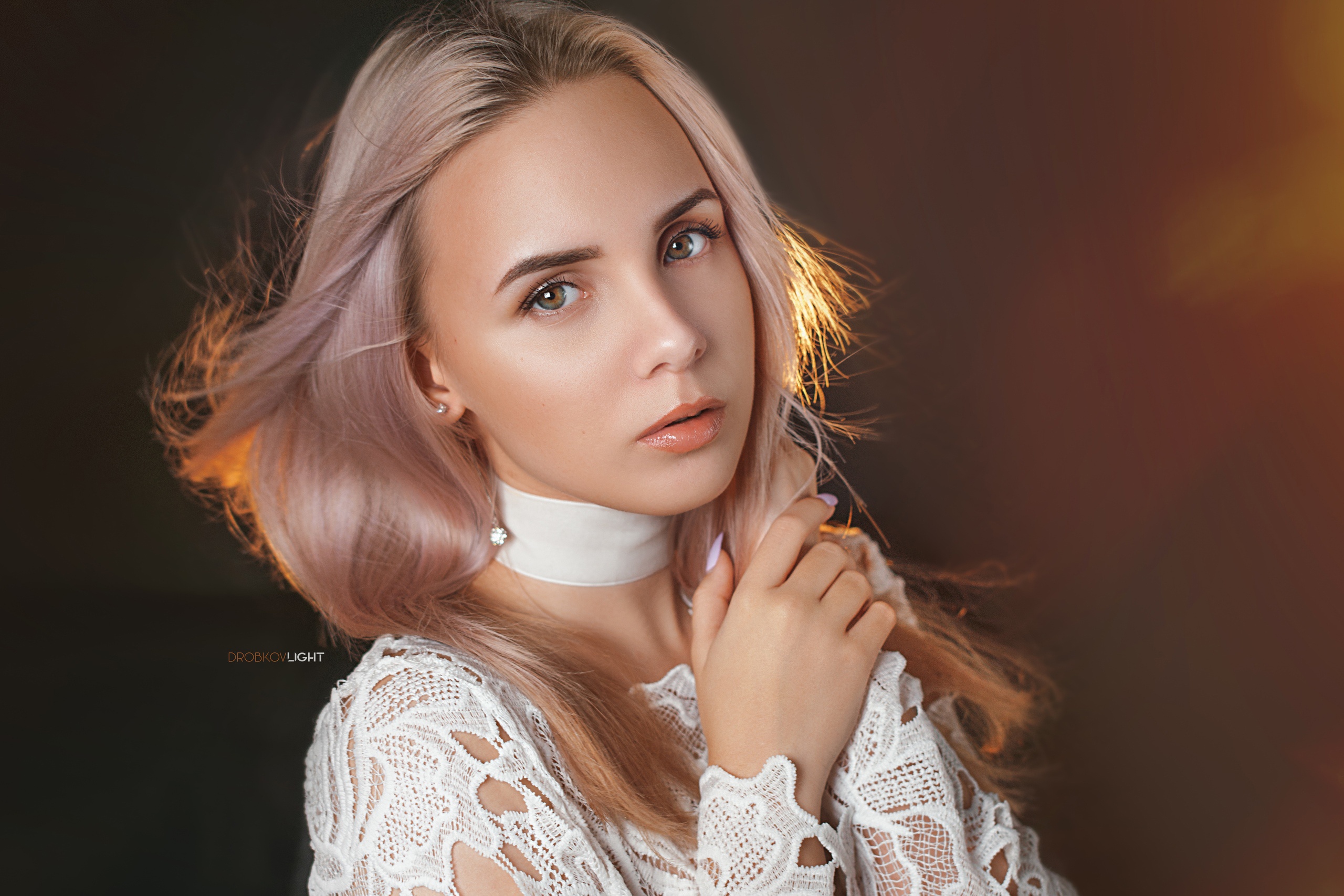 Download mobile wallpaper Portrait, Hair, Blonde, Face, Model, Women, Anastasia Makarenko for free.