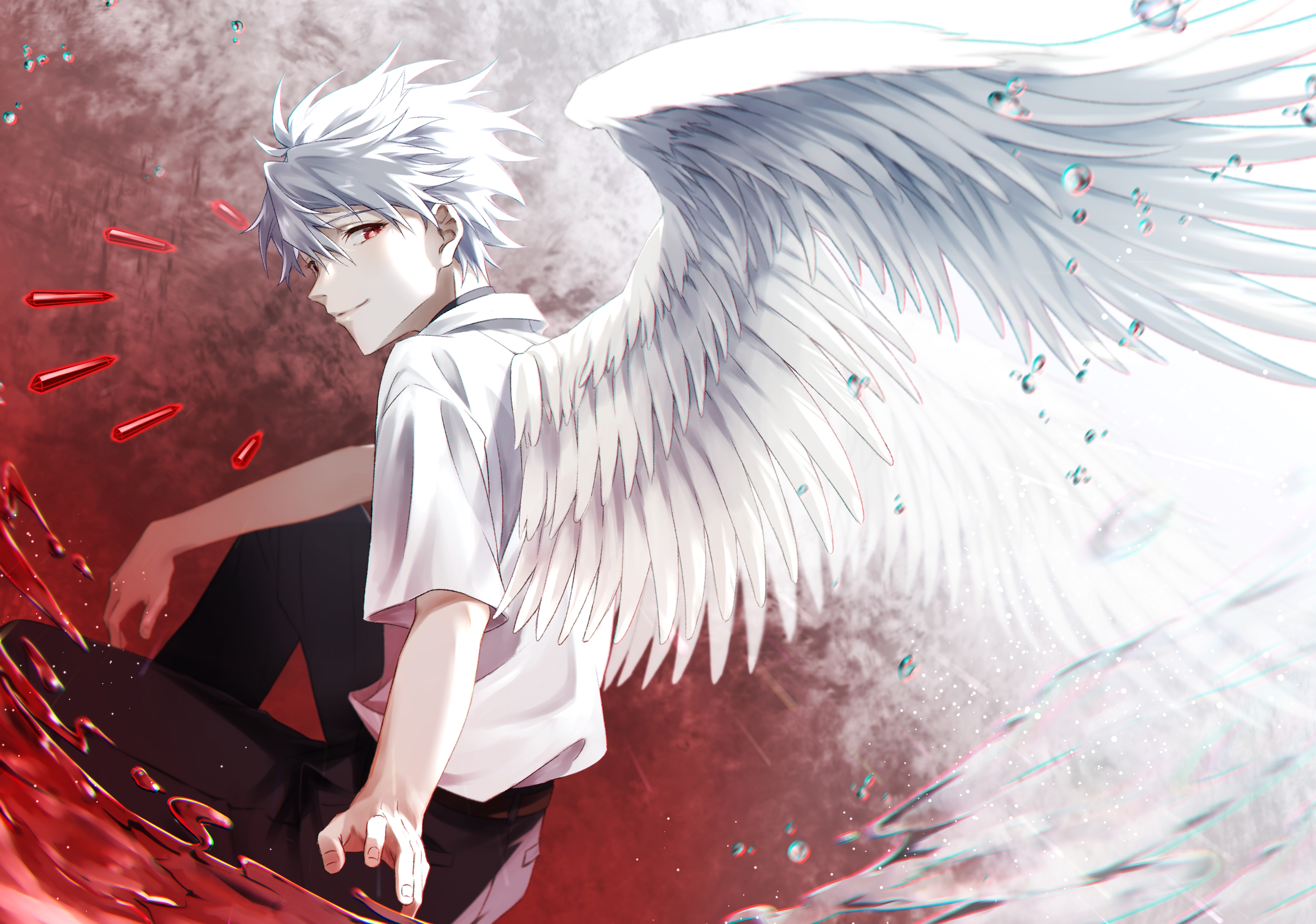 Free download wallpaper Anime, Evangelion, Wings, Angel, Neon Genesis Evangelion, Kaworu Nagisa on your PC desktop