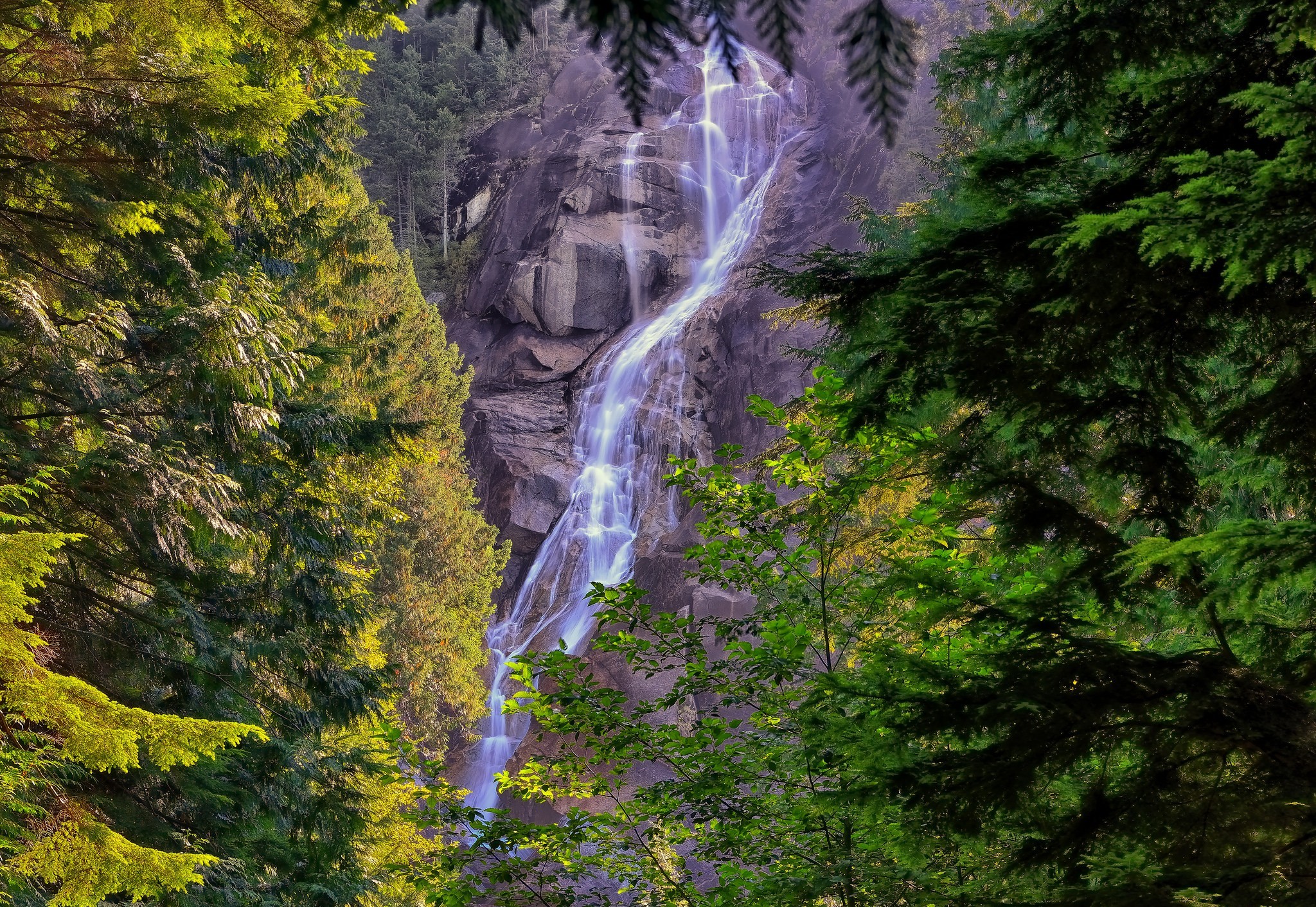 Free download wallpaper Waterfalls, Wood, Waterfall, Earth on your PC desktop