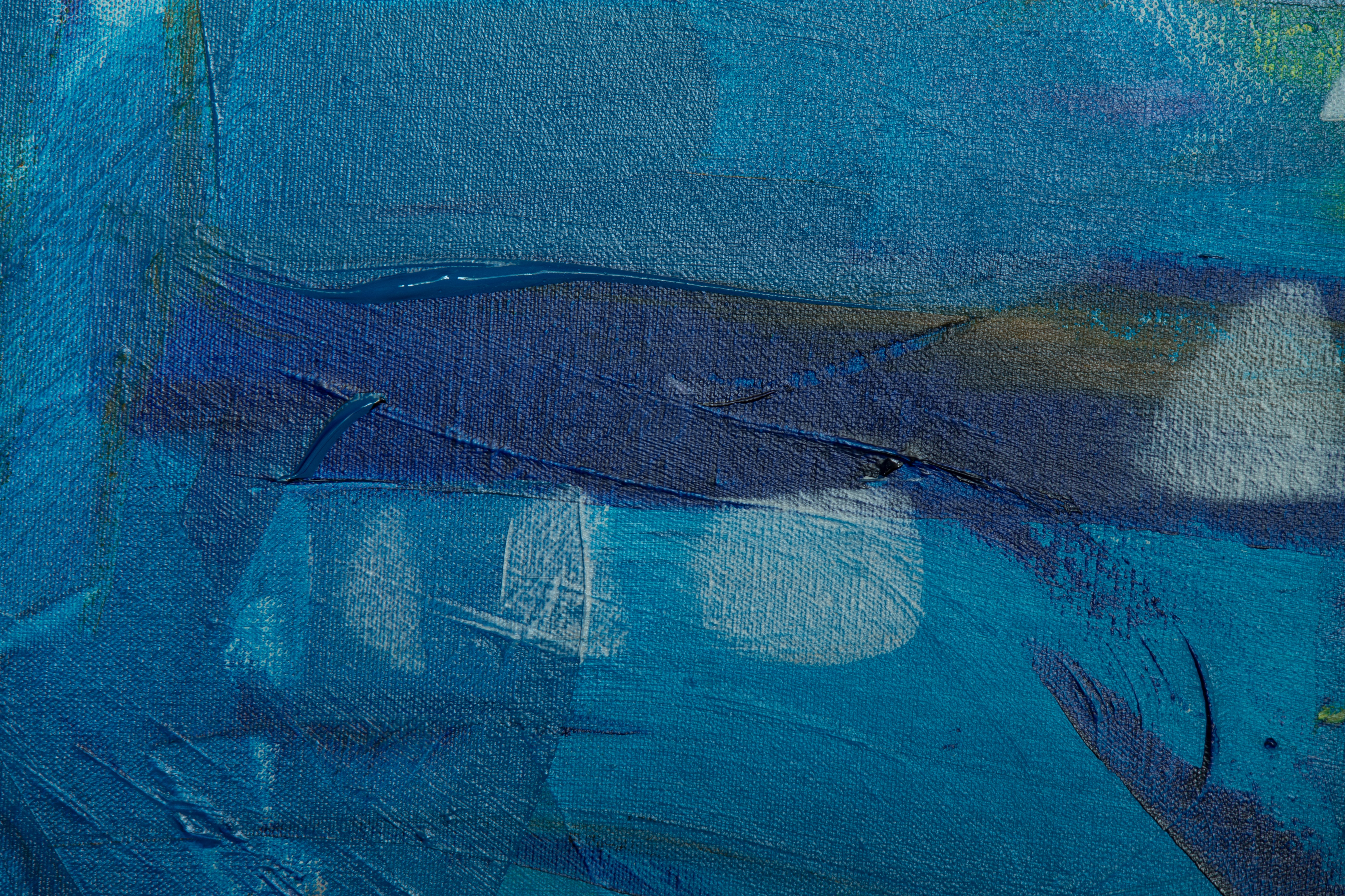 paint, blue, canvas, abstract
