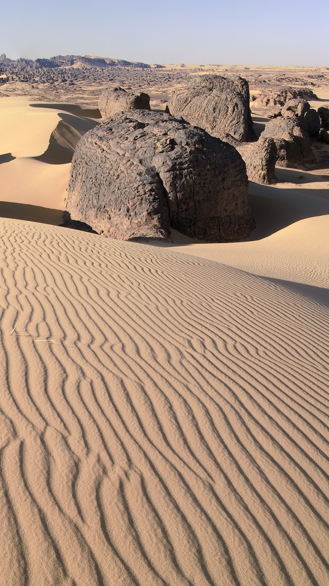 Download mobile wallpaper Sand, Desert, Earth, Dune, Africa, Algeria, Tassili N'ajjer for free.