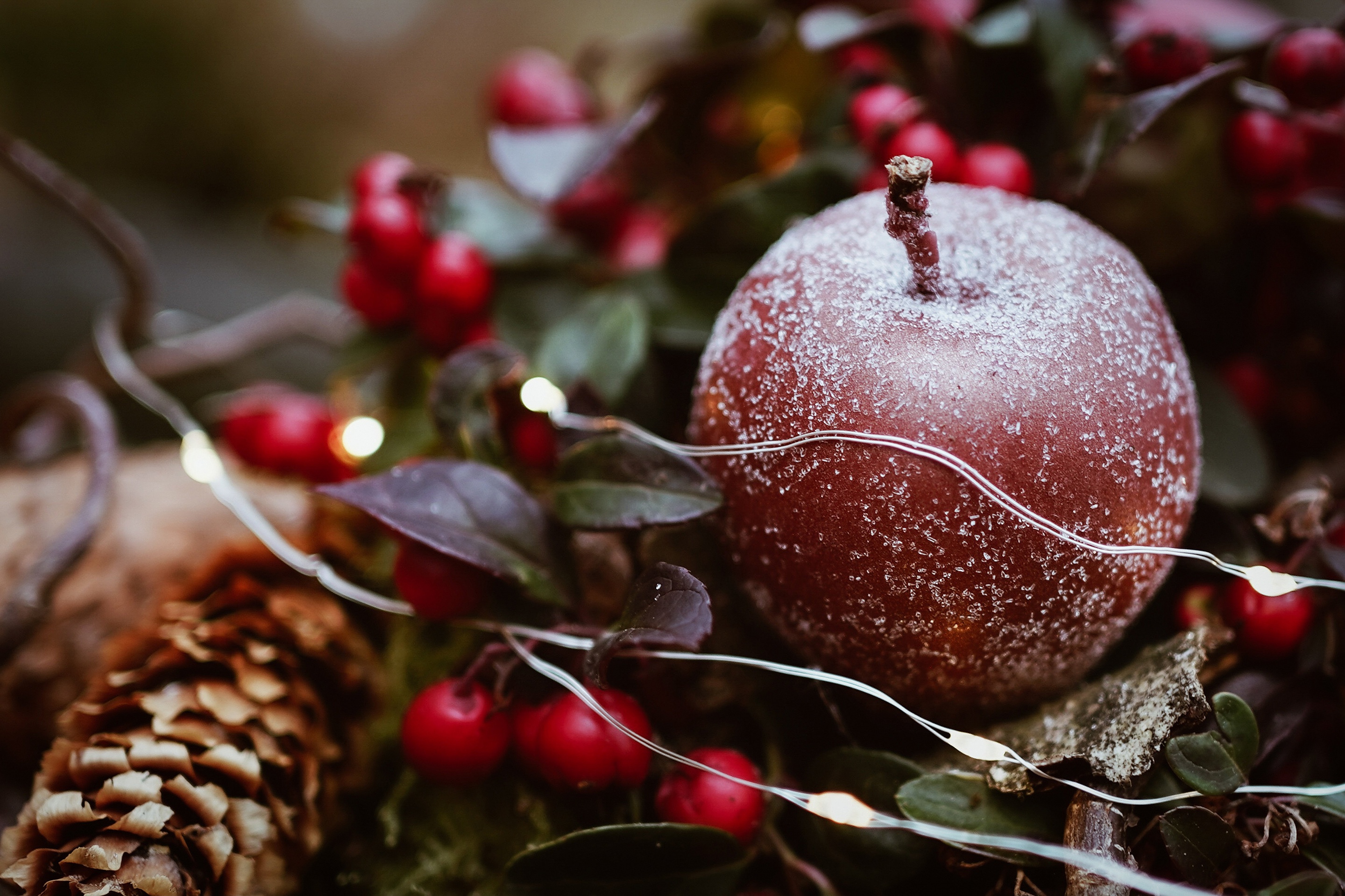 Handy-Wallpaper Feiertage, Weihnachten, Frucht, Apfel kostenlos herunterladen.