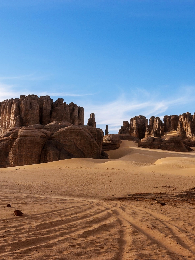 Download mobile wallpaper Sand, Desert, Earth, National Park, Dune, Sahara, Africa, Algeria, Tassili N'ajjer, Tadrart for free.