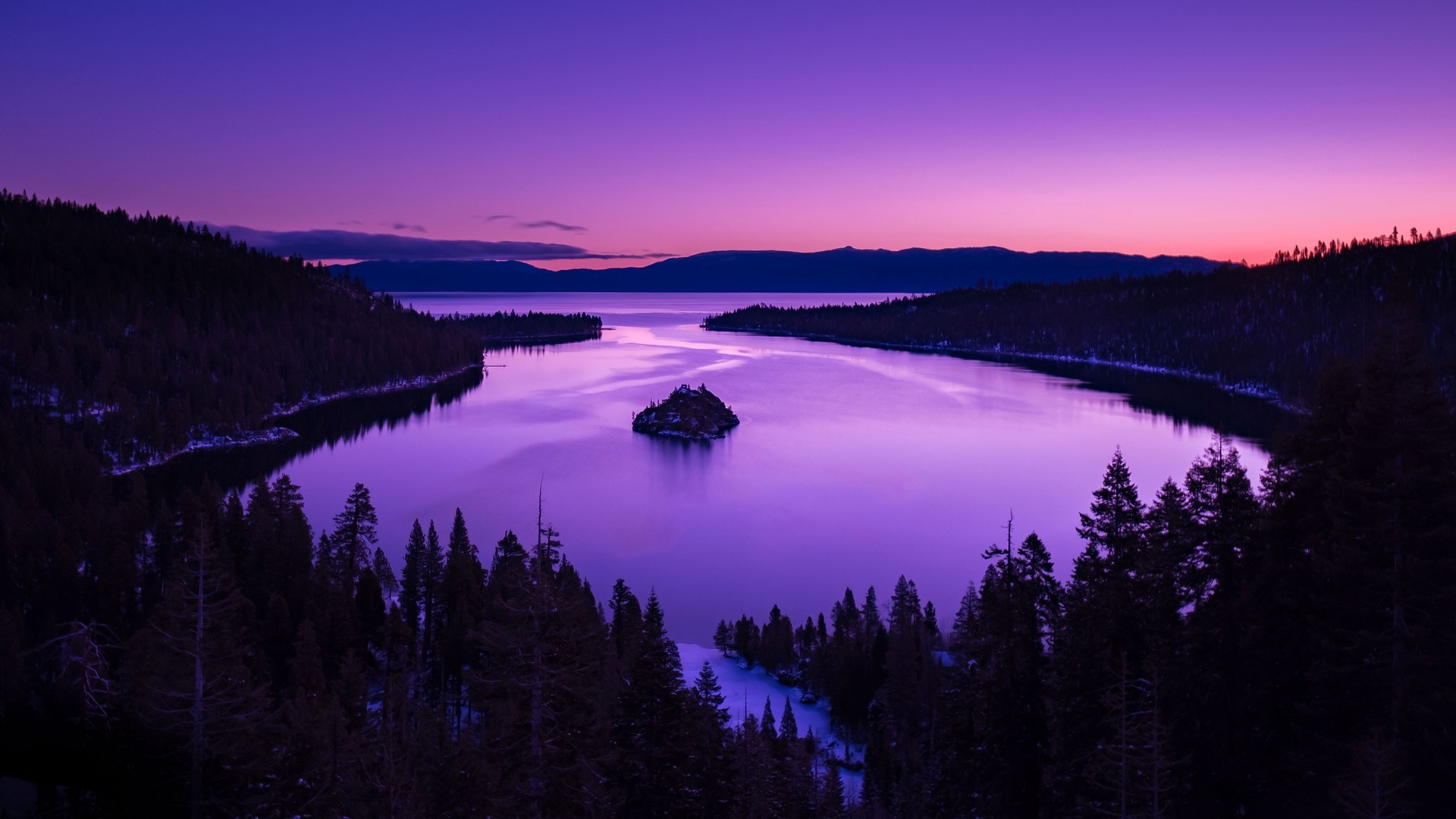 Laden Sie das Natur, Seen, See, Insel, Sonnenuntergang, Erde/natur-Bild kostenlos auf Ihren PC-Desktop herunter