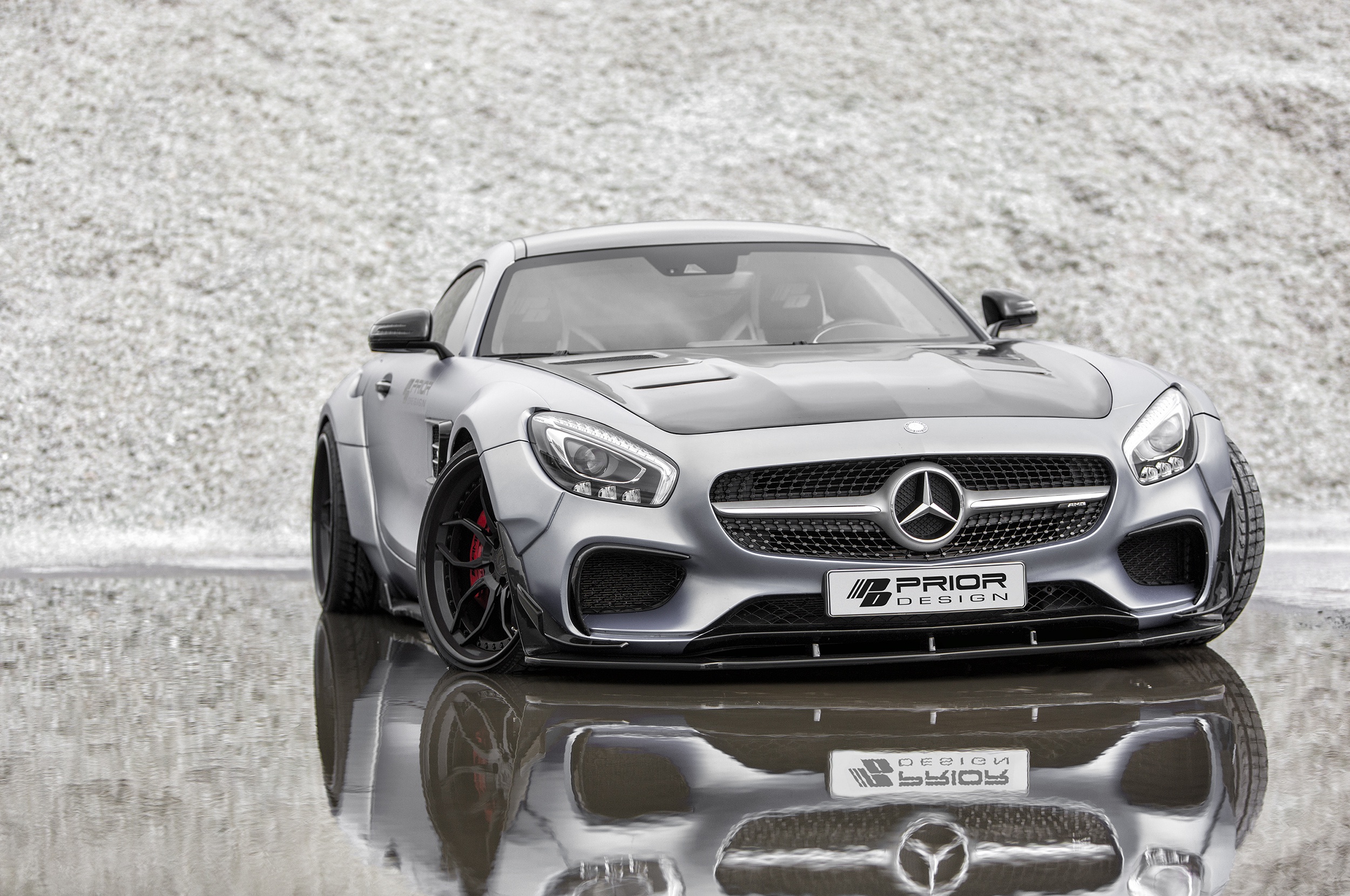 Download mobile wallpaper Reflection, Car, Mercedes Benz, Supercar, Vehicles, Silver Car, Mercedes Amg Gt for free.
