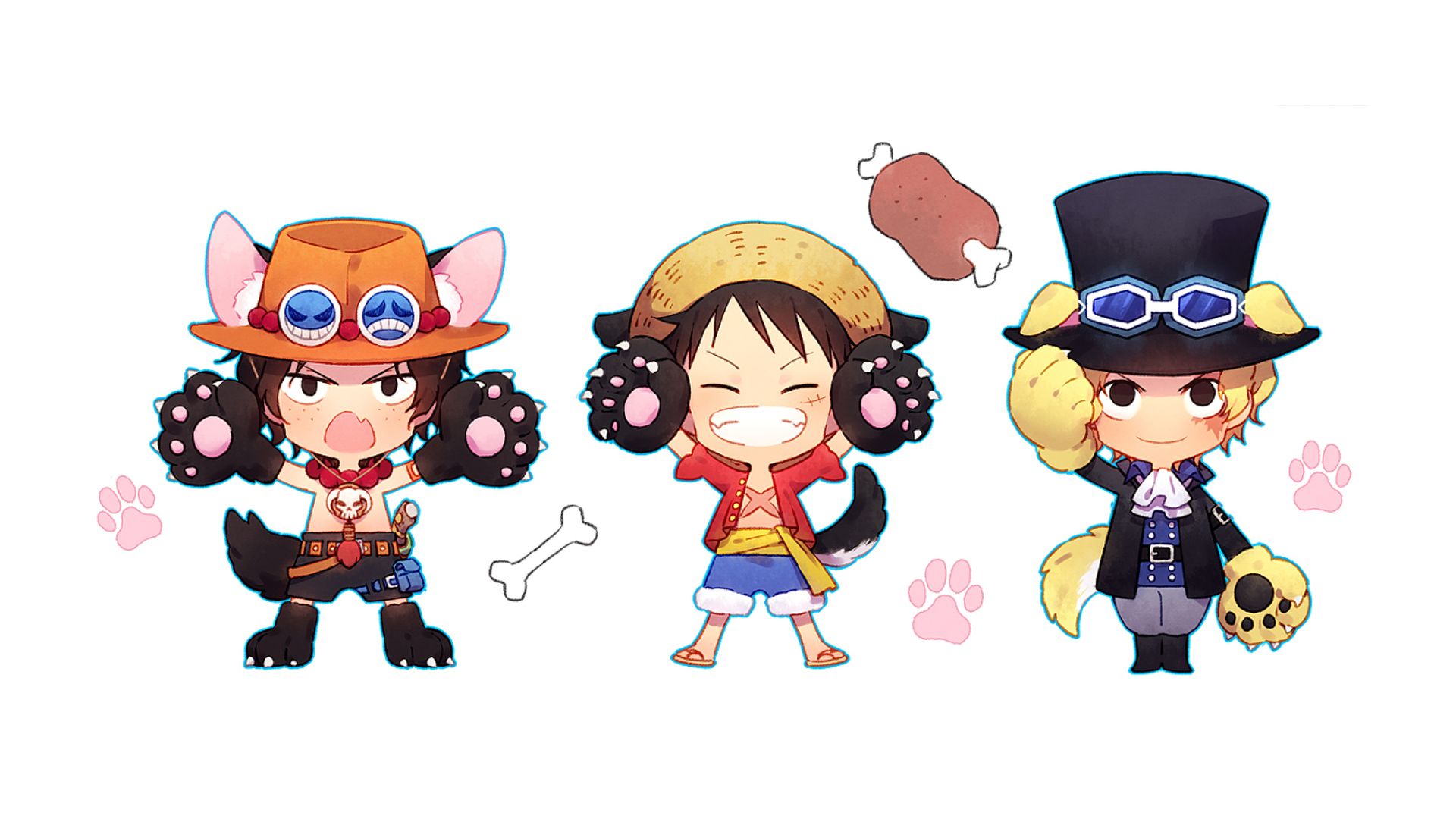 Free download wallpaper Monkey D Luffy, Sabo (One Piece), One Piece, Portgas D Ace, Anime on your PC desktop
