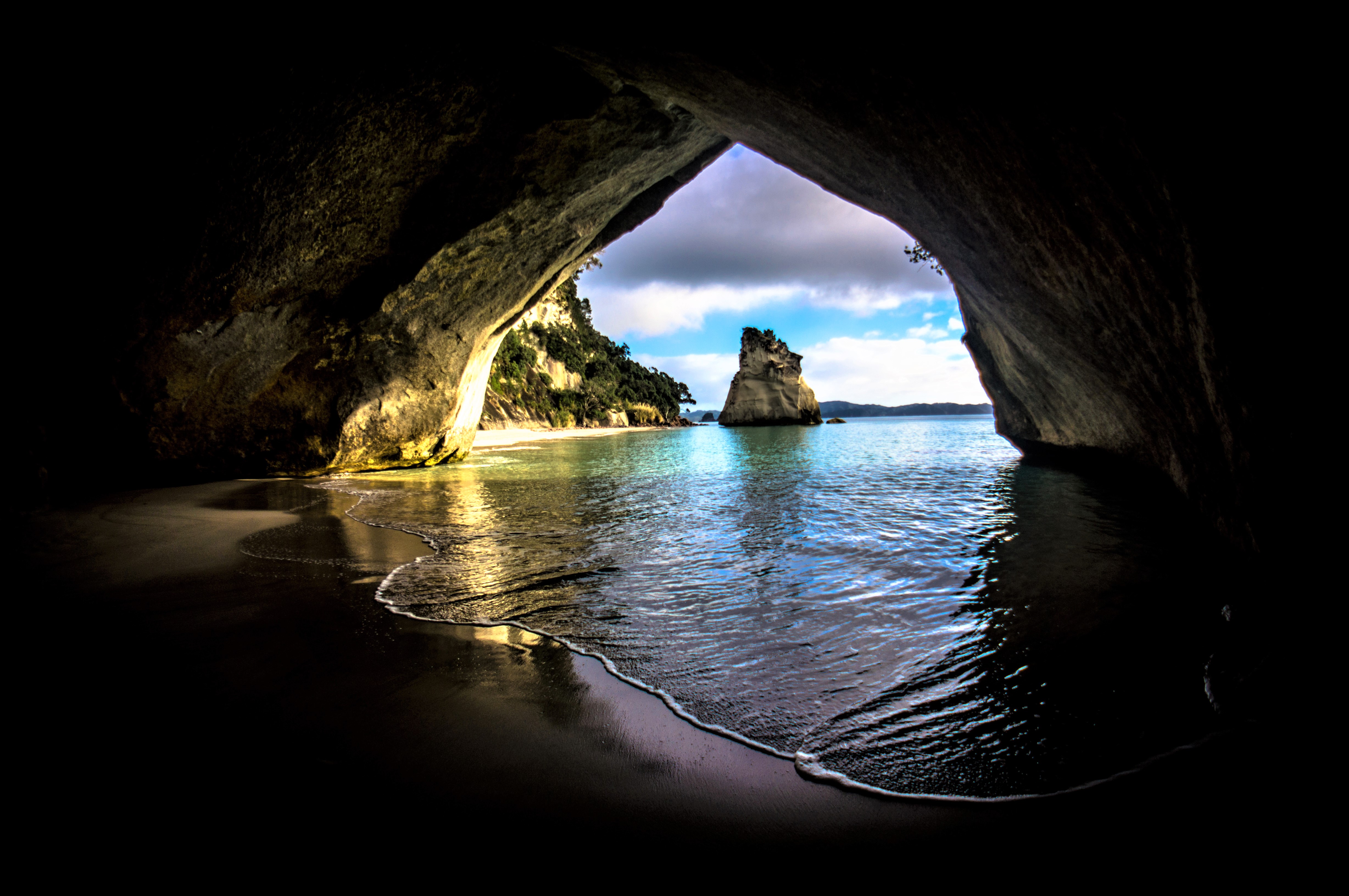 Скачать обои бесплатно Пляж, Пещеры, Пещера, Земля/природа картинка на рабочий стол ПК