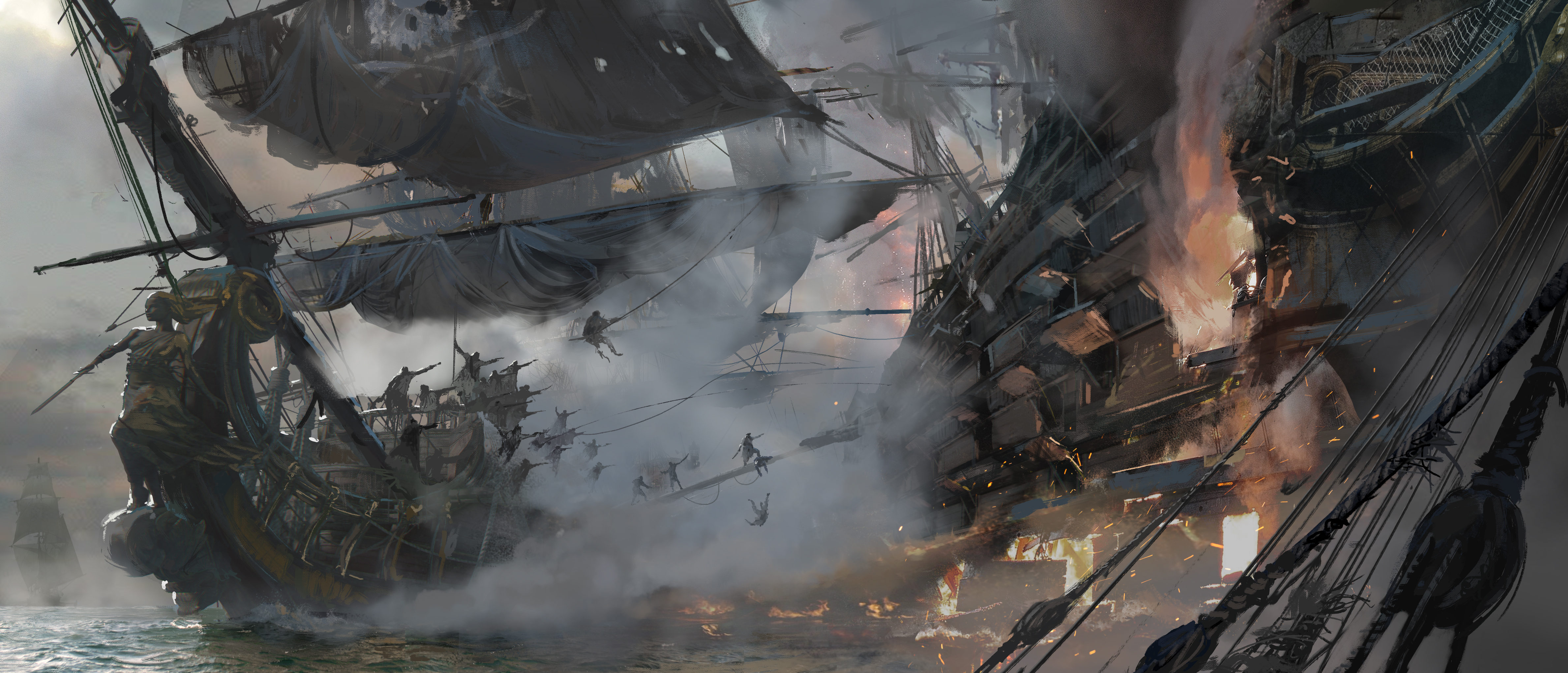 845136 скачать обои пиратский корабль, видеоигры, череп и кости - заставки и картинки бесплатно