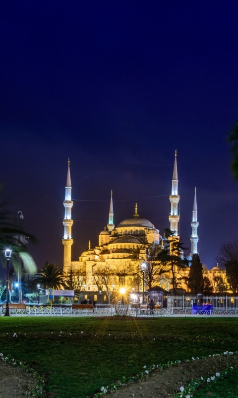 Скачать картинку Турция, Мечеть, Стамбул, Религиозные, Мечеть Султана Ахмеда, Мечети в телефон бесплатно.
