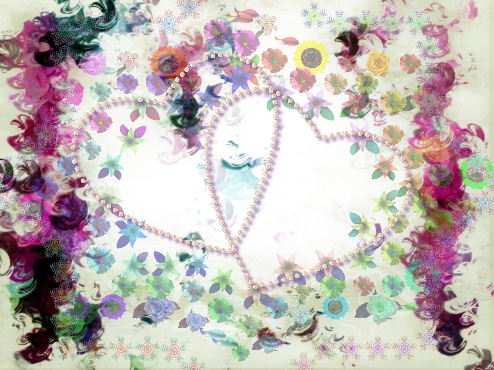 Free download wallpaper Flower, Colorful, Heart, Artistic, Pearl on your PC desktop