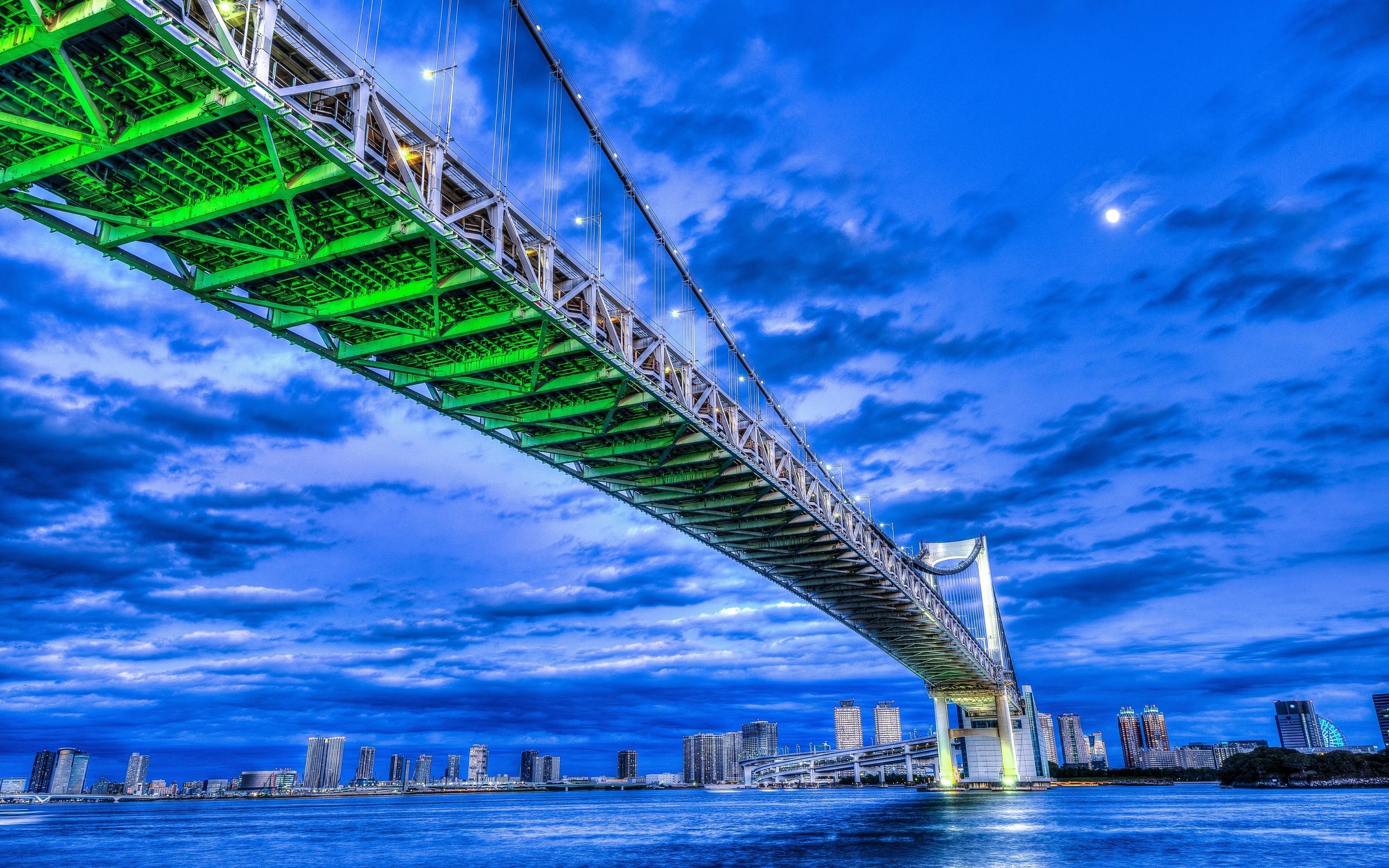 Téléchargez gratuitement l'image Ville, Pont, Japon, Tokyo, Des Ponts, Pont Arc En Ciel, Construction Humaine sur le bureau de votre PC