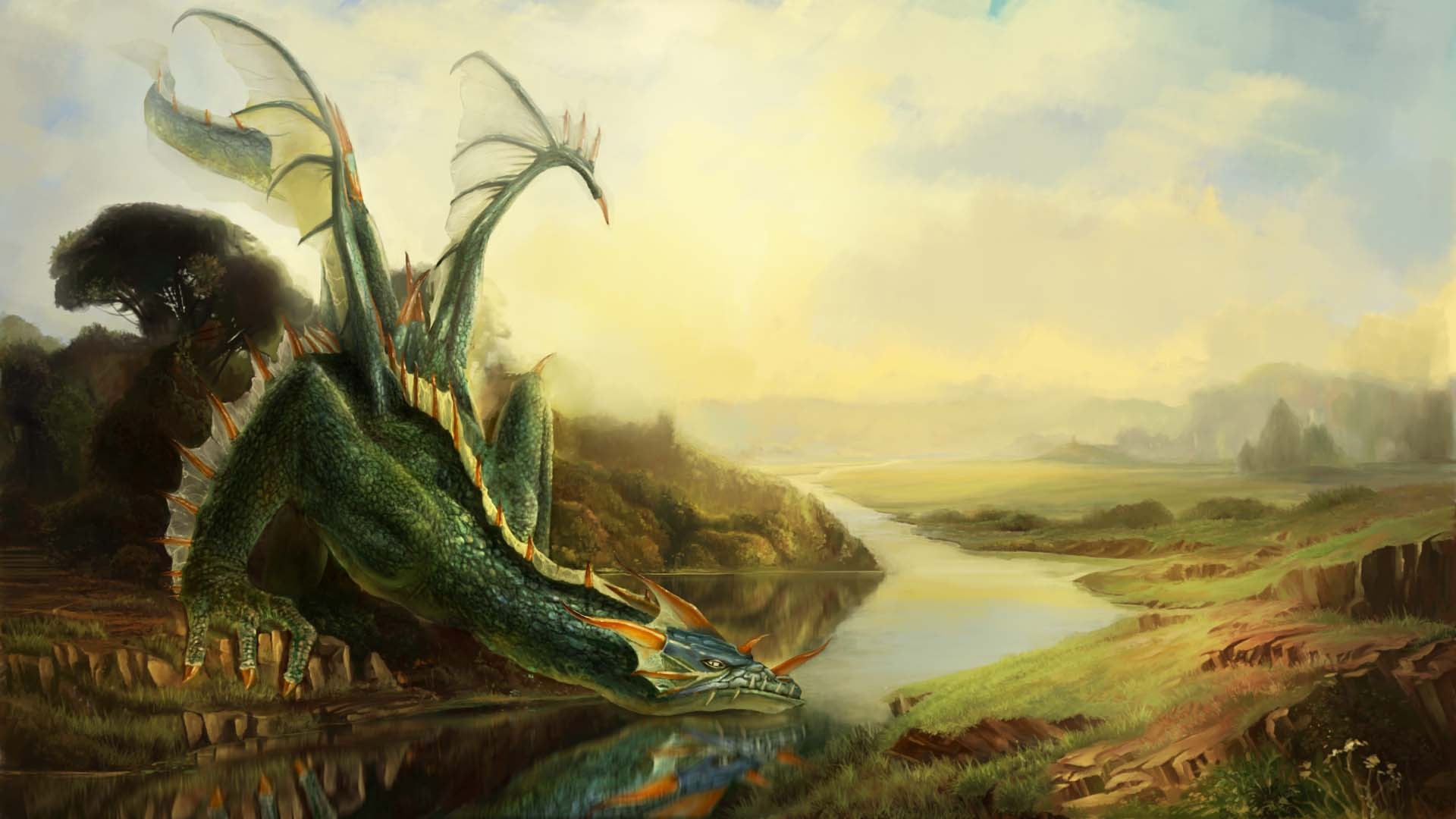 Free download wallpaper Fantasy, Dragon on your PC desktop