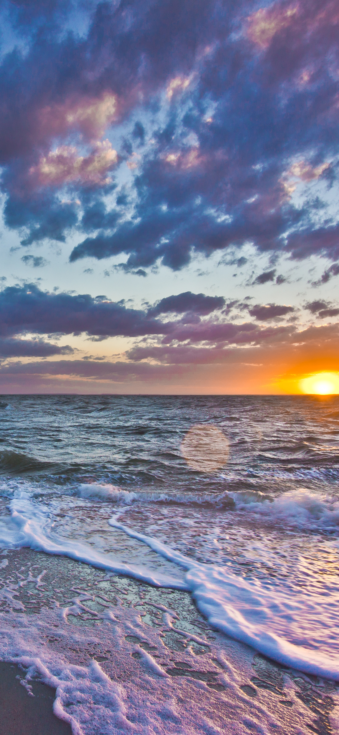 Descarga gratuita de fondo de pantalla para móvil de Mar, Playa, Horizonte, Océano, Atardecer, Tierra/naturaleza.