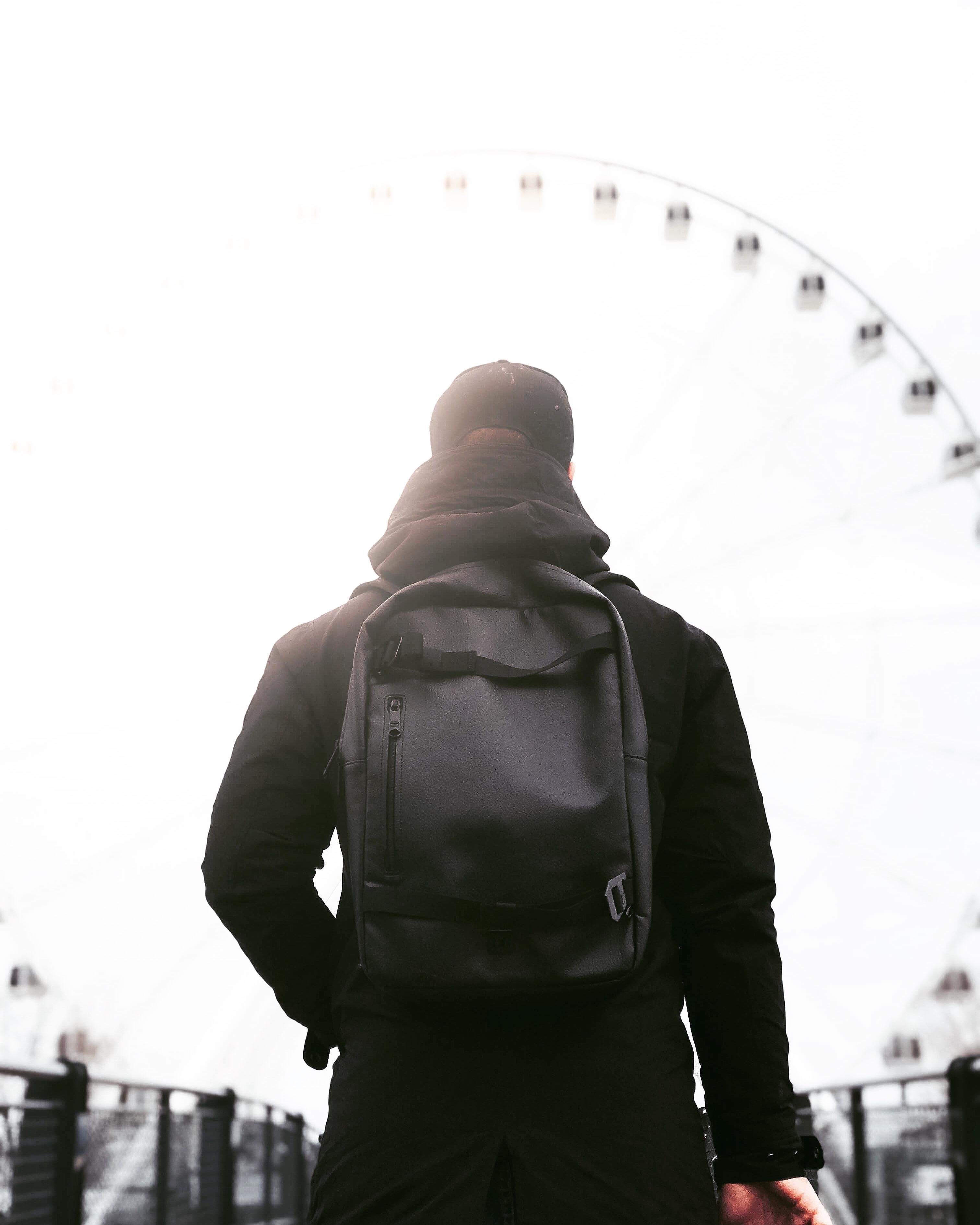 Free download wallpaper Miscellanea, Miscellaneous, Style, Human, Person, Backpack, Rucksack, Jacket on your PC desktop