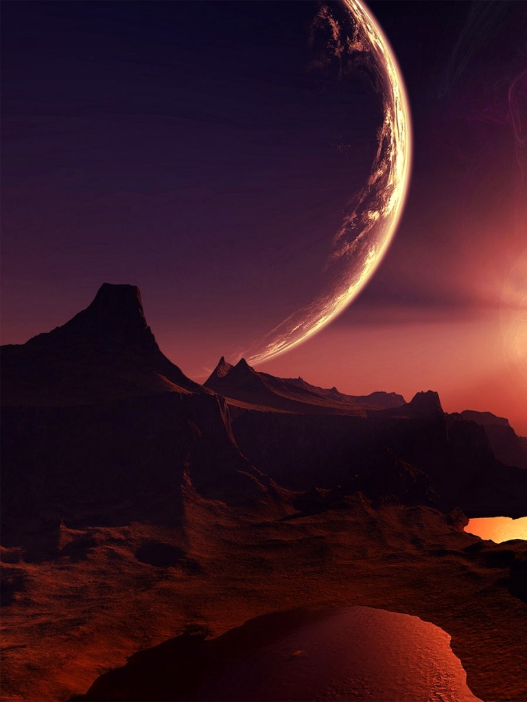 Handy-Wallpaper Landschaft, Engel, Science Fiction kostenlos herunterladen.