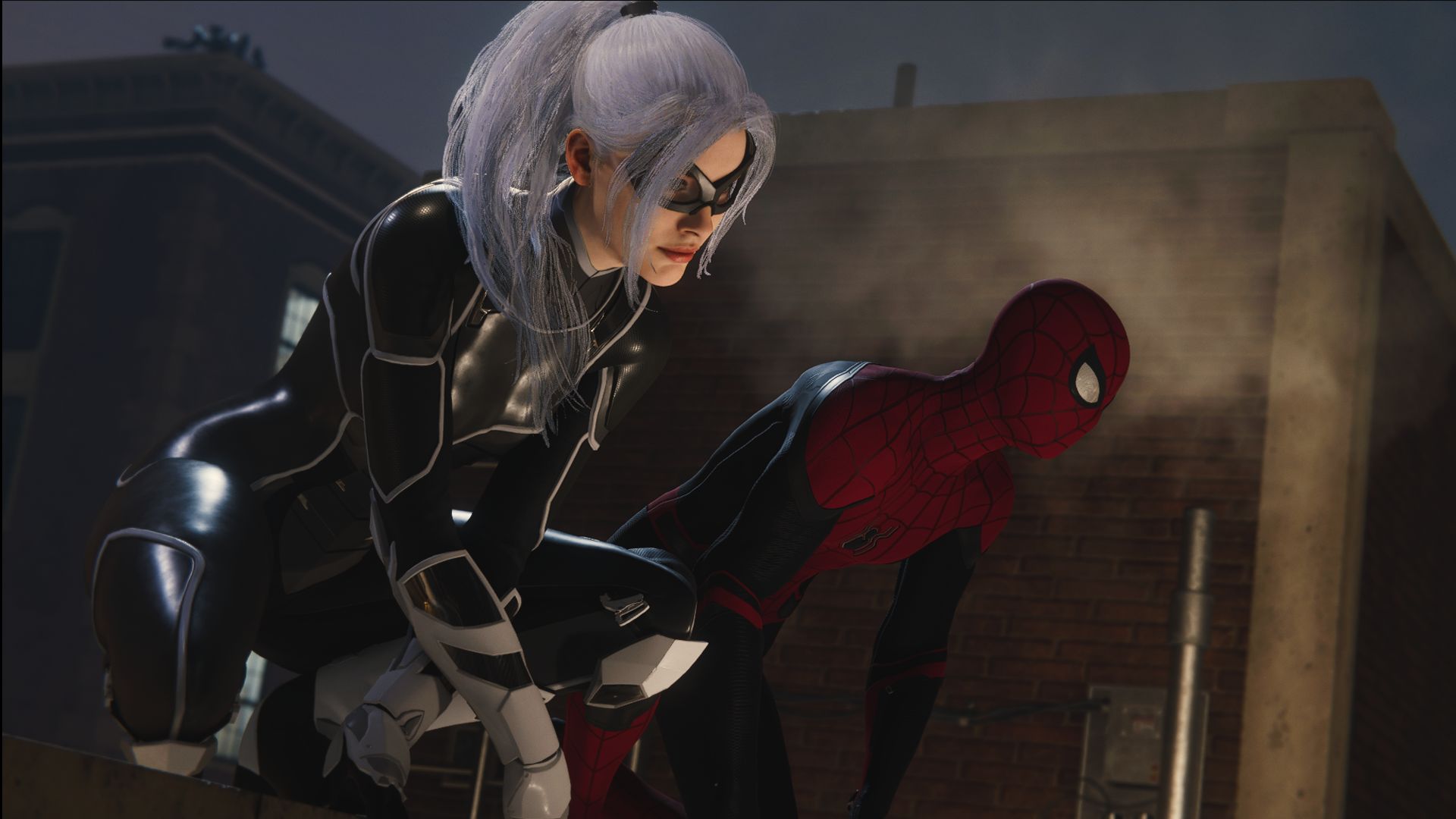 Download mobile wallpaper Spider Man, Video Game, Black Cat (Marvel Comics), Spider Man (Ps4) for free.