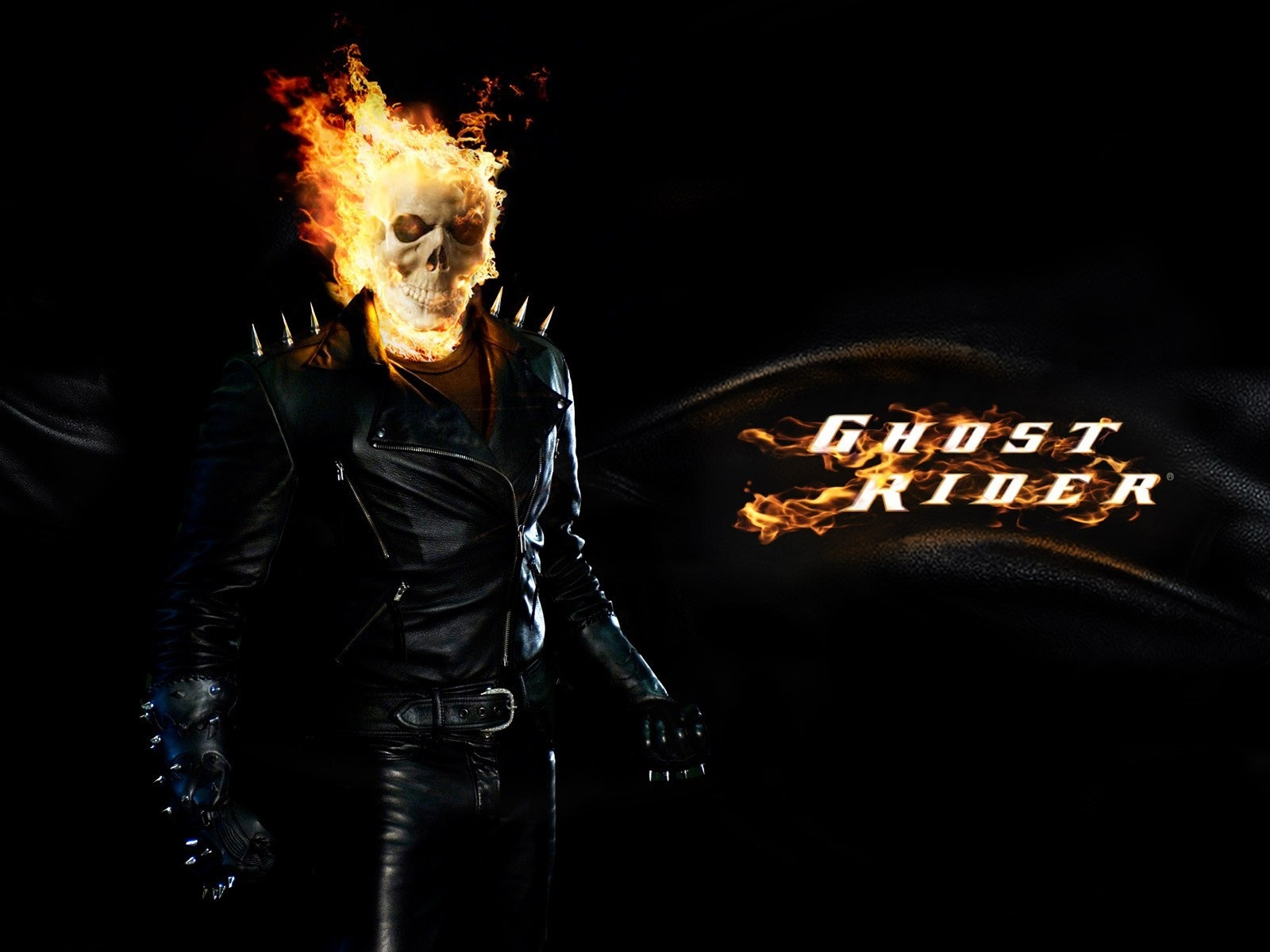 Free download wallpaper Fire, Ghost Rider, Flame, Skull, Movie on your PC desktop