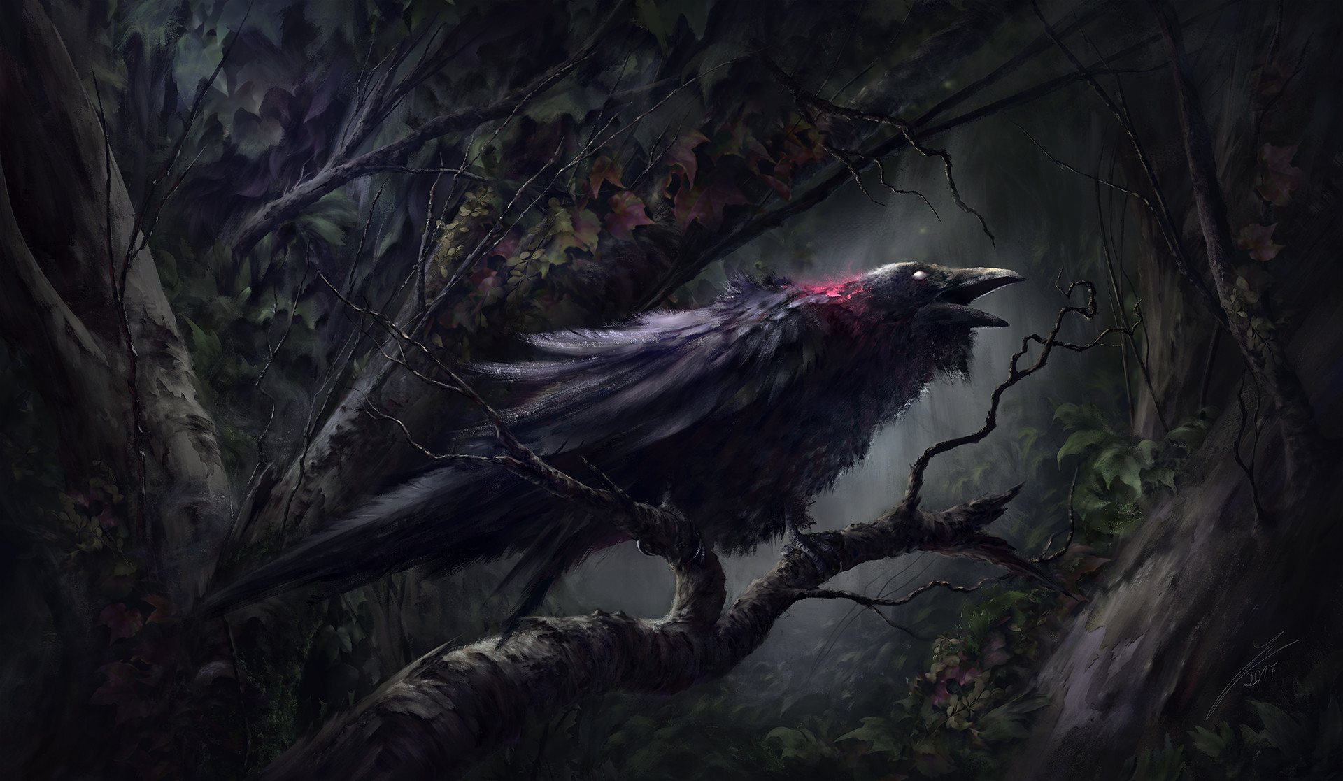 Download mobile wallpaper Birds, Bird, Animal, Raven for free.