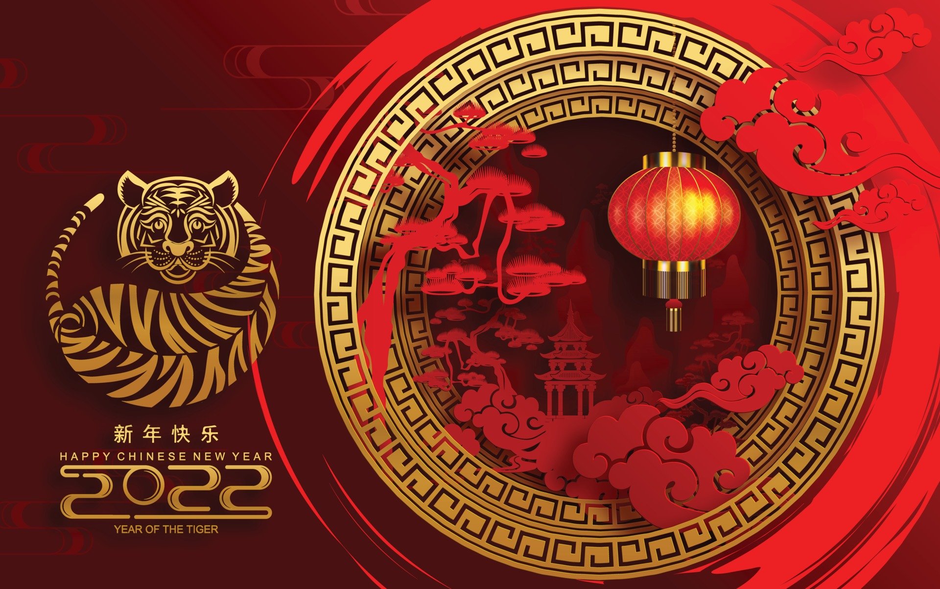 1058105 Hintergrundbild herunterladen feiertage, chinesisches neujahrsfest, jahr des tigers - Bildschirmschoner und Bilder kostenlos