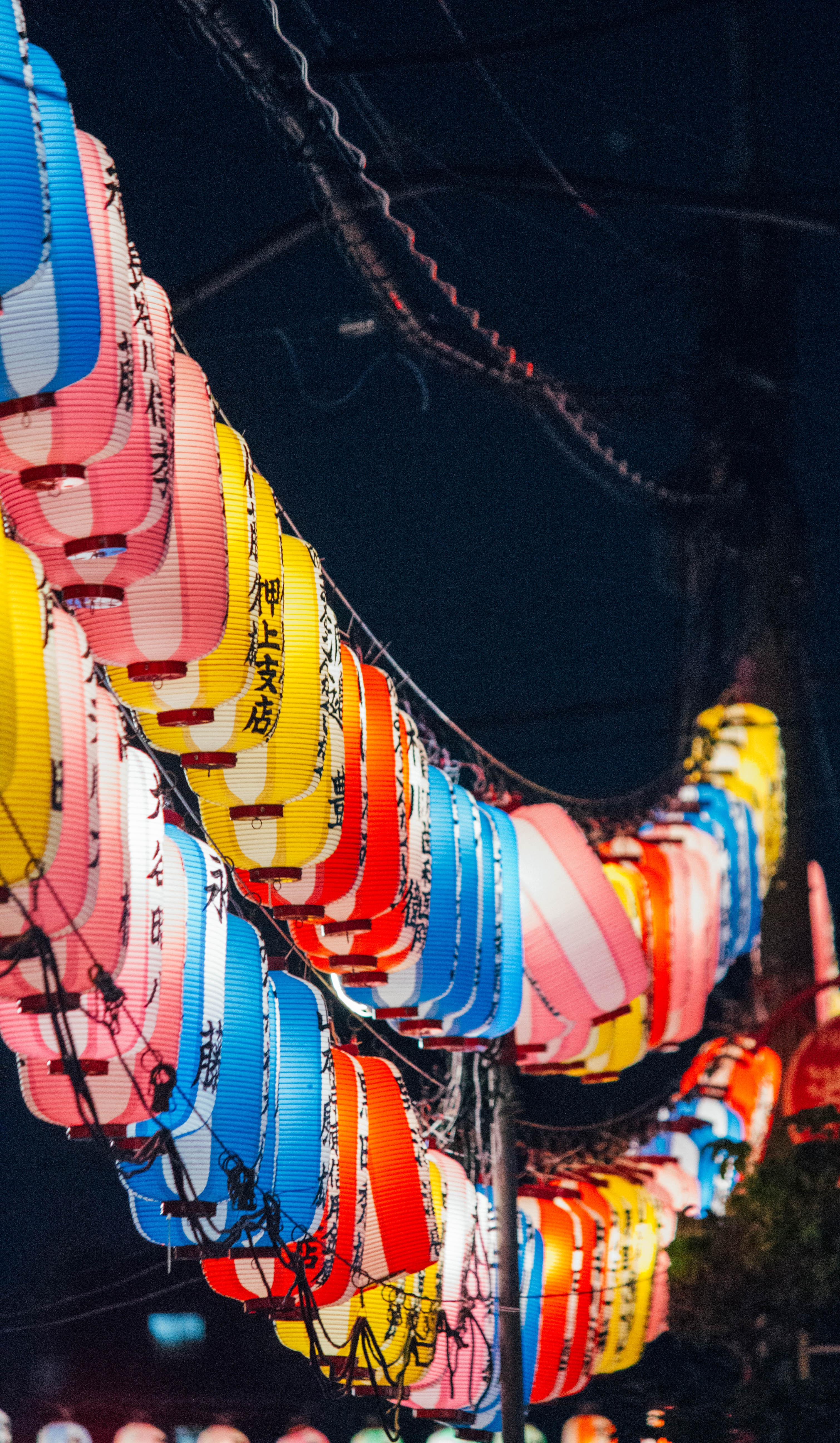 multicolored, miscellanea, miscellaneous, motley, garland, decoration, chinese lanterns