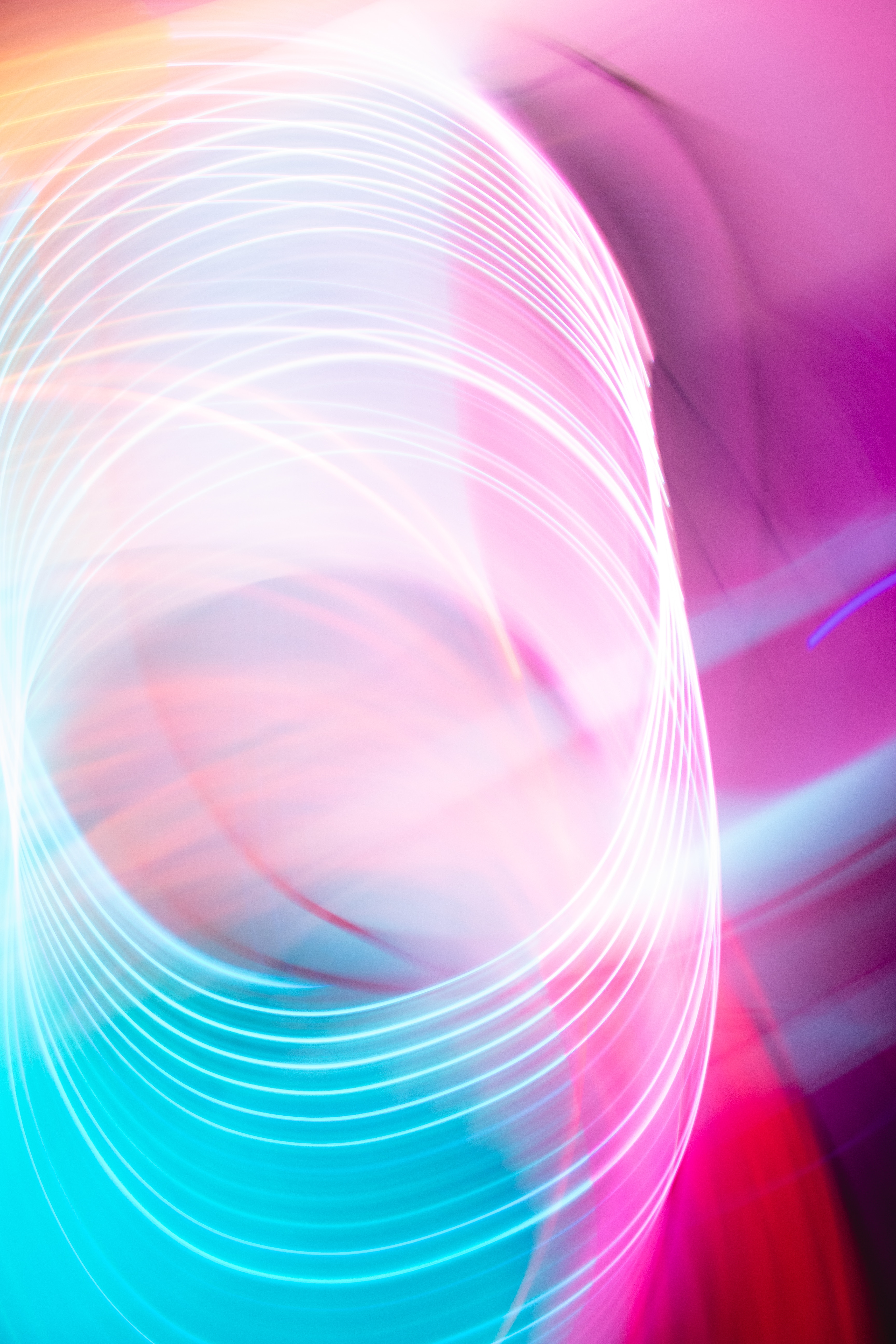 Download mobile wallpaper Circles, Light, Light Coloured, Glow, Abstract, Lines for free.