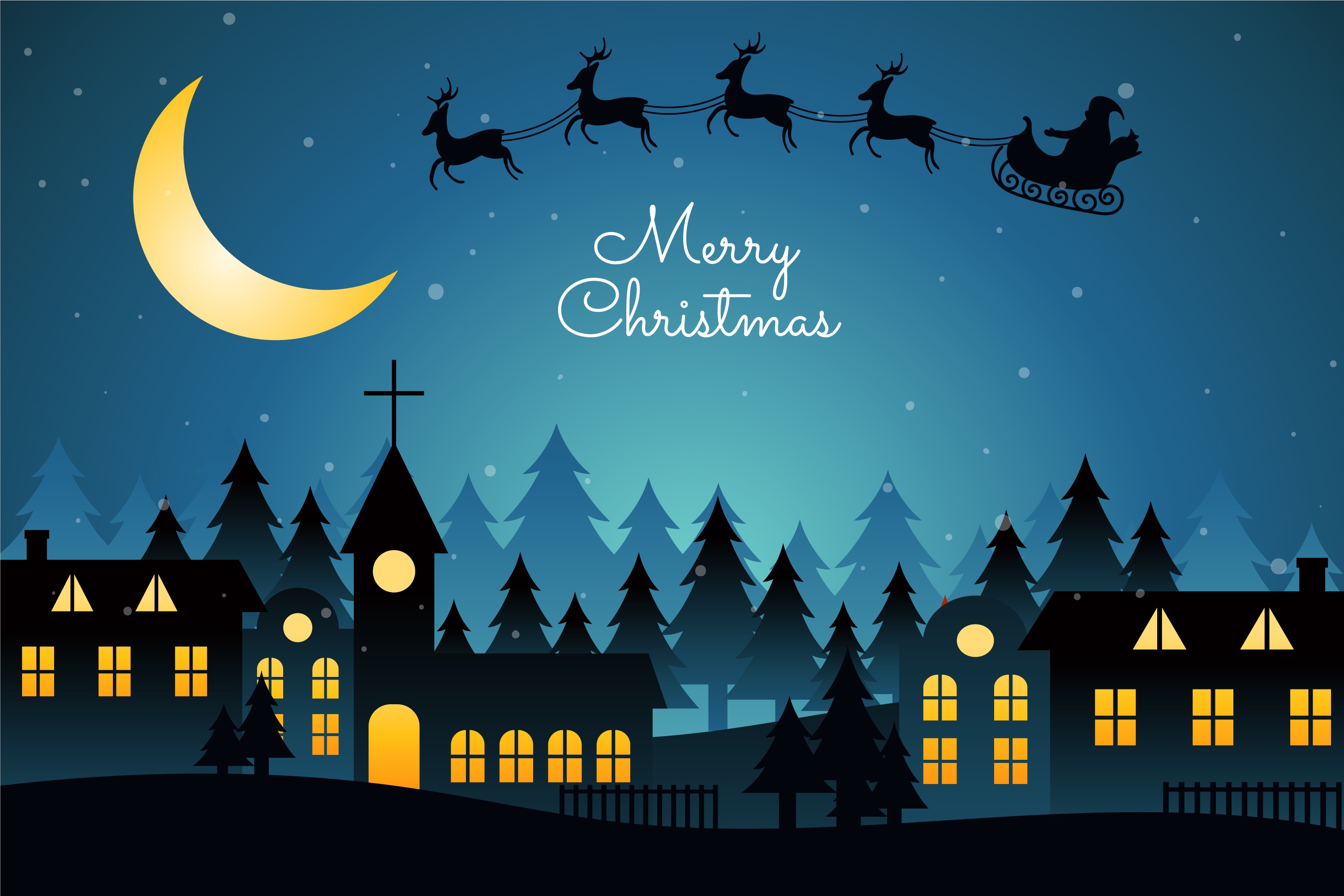 Baixar papel de parede para celular de Noite, Natal, Feriados, Feliz Natal gratuito.