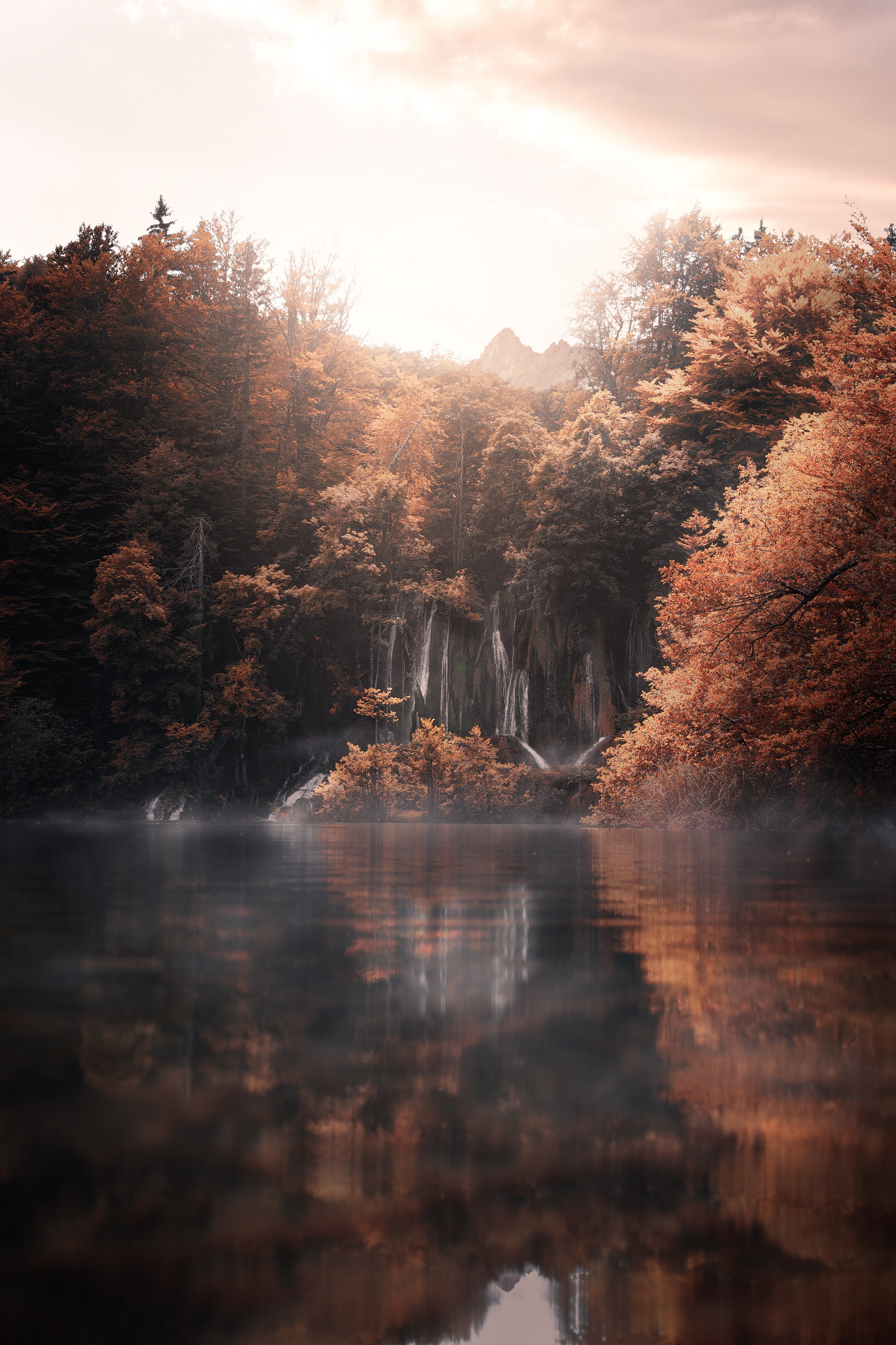 Baixe gratuitamente a imagem Árvores, Outono, Névoa, Nevoeiro, Lago, Natureza, Paisagem na área de trabalho do seu PC