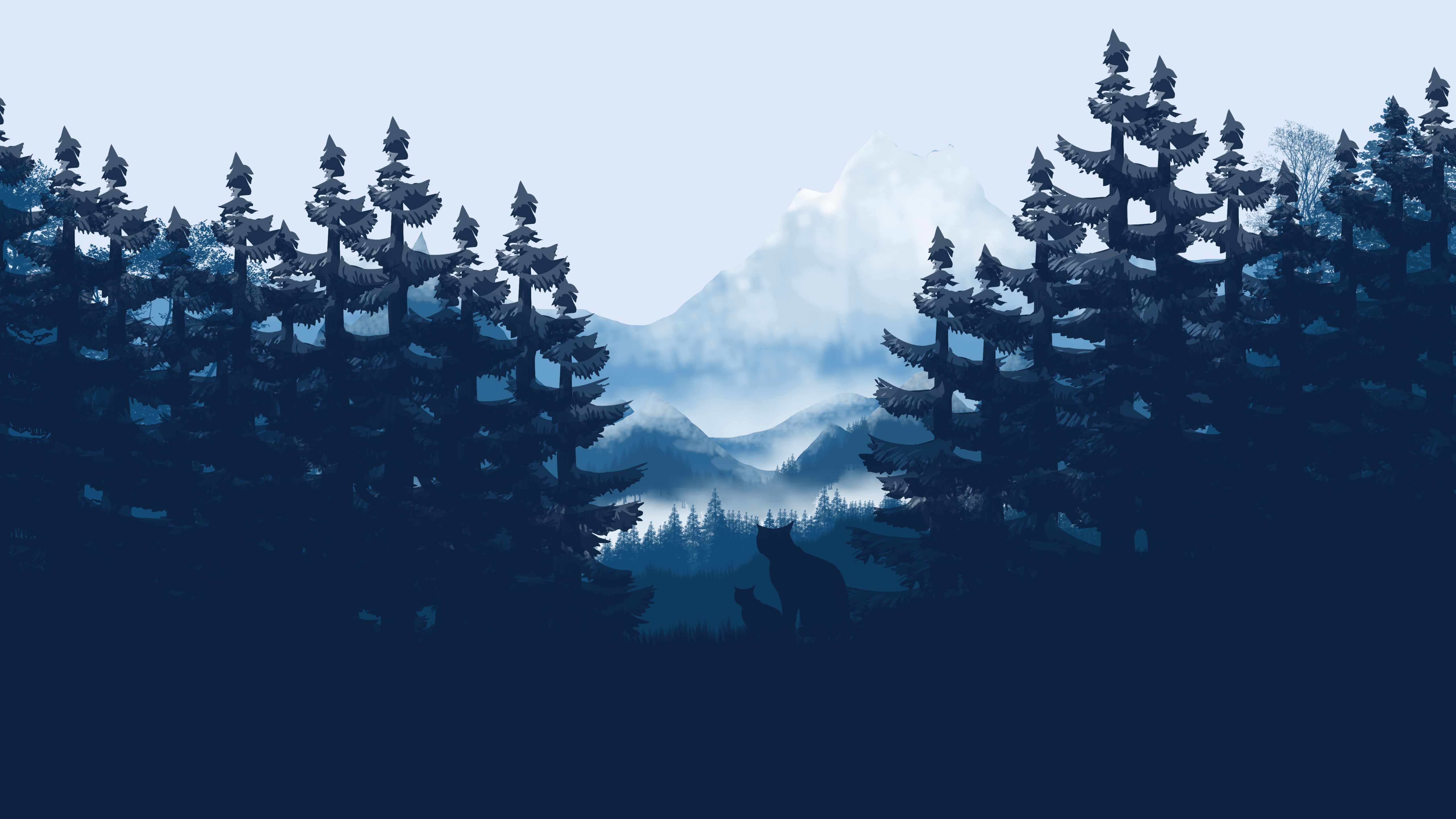 Free download wallpaper Landscape, Vector, Forest, Artistic on your PC desktop