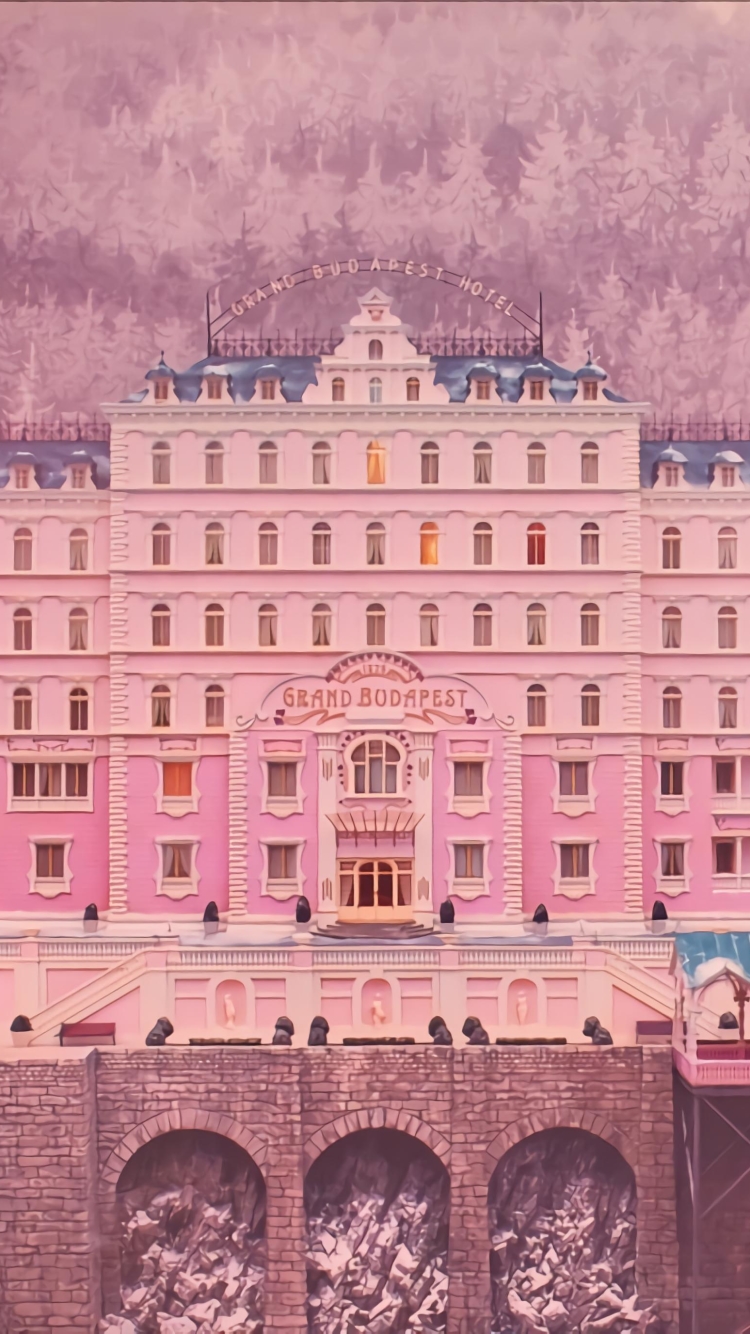 Handy-Wallpaper Rosa, Hotel, Filme, Grand Budapest Hotel kostenlos herunterladen.