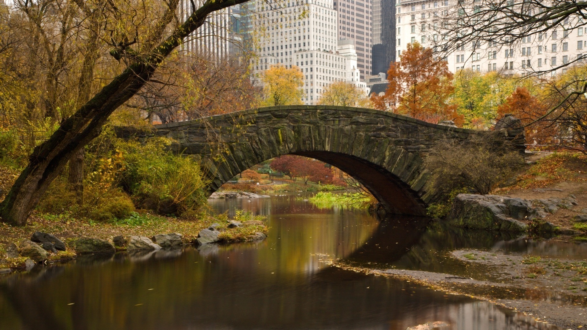 Laden Sie das Brücke, New York, Manhattan, Zentralpark, Brücken, Menschengemacht, Gapstow Brücke-Bild kostenlos auf Ihren PC-Desktop herunter