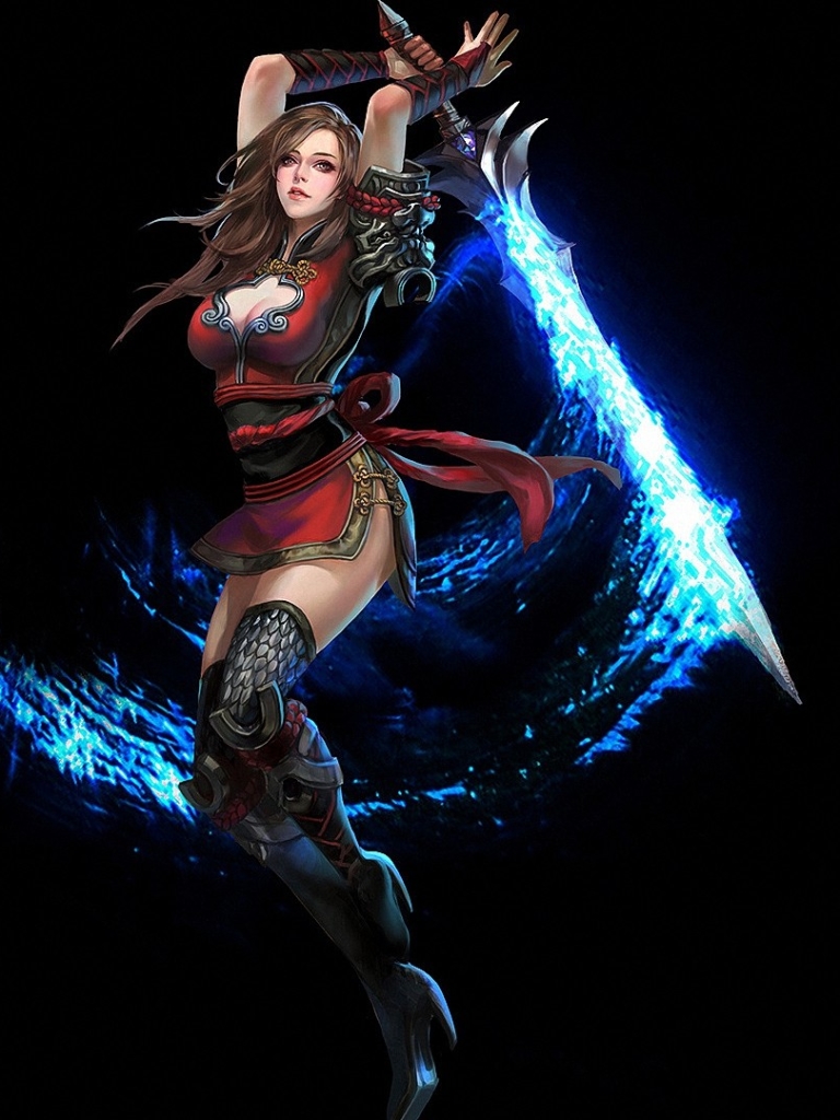 Download mobile wallpaper Fantasy, Sword, Women Warrior, Woman Warrior for free.