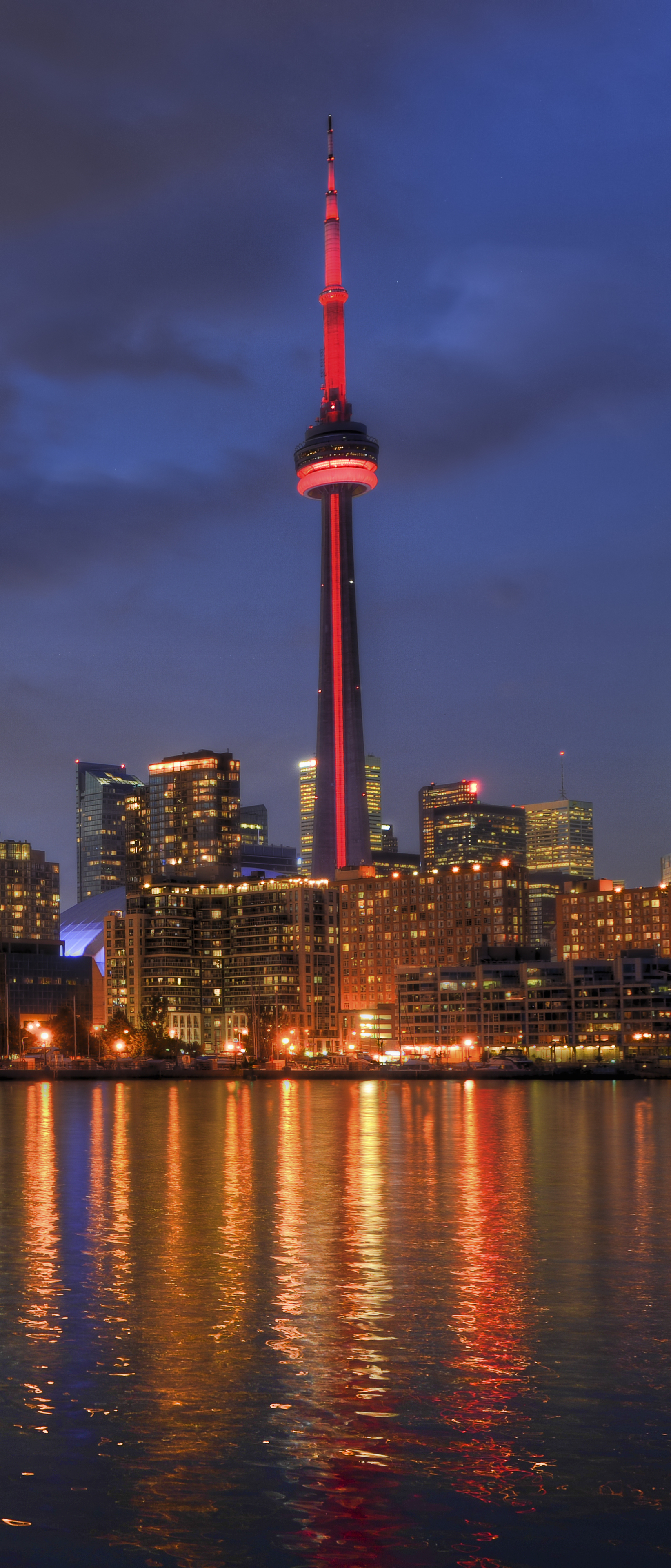 Download mobile wallpaper Cities, Night, City, Skyscraper, Building, Canada, Tower, Toronto, Man Made for free.